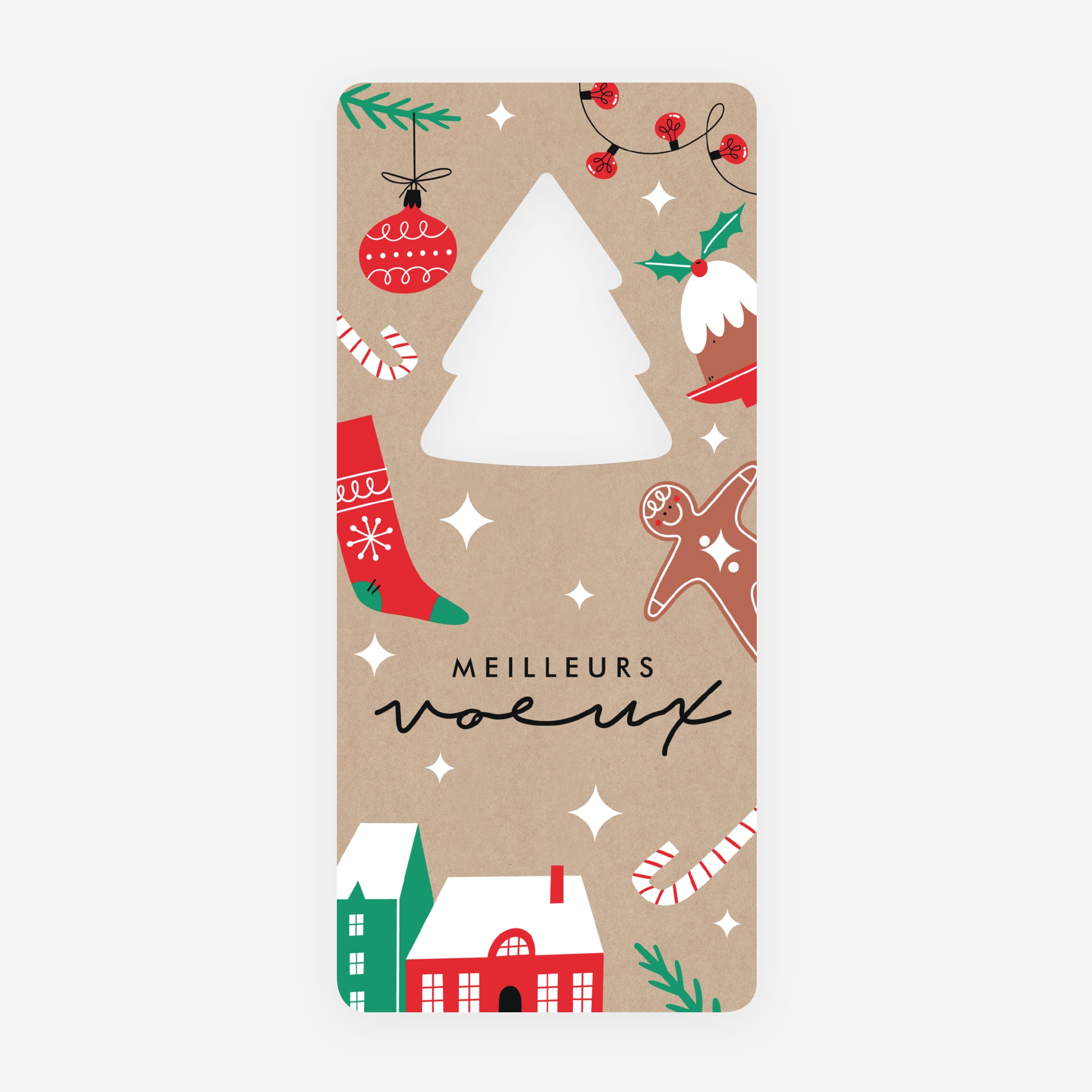 Noël à la Maison | Vœux professionnels • Carte de voeux • Vertical sapin photo N° 1