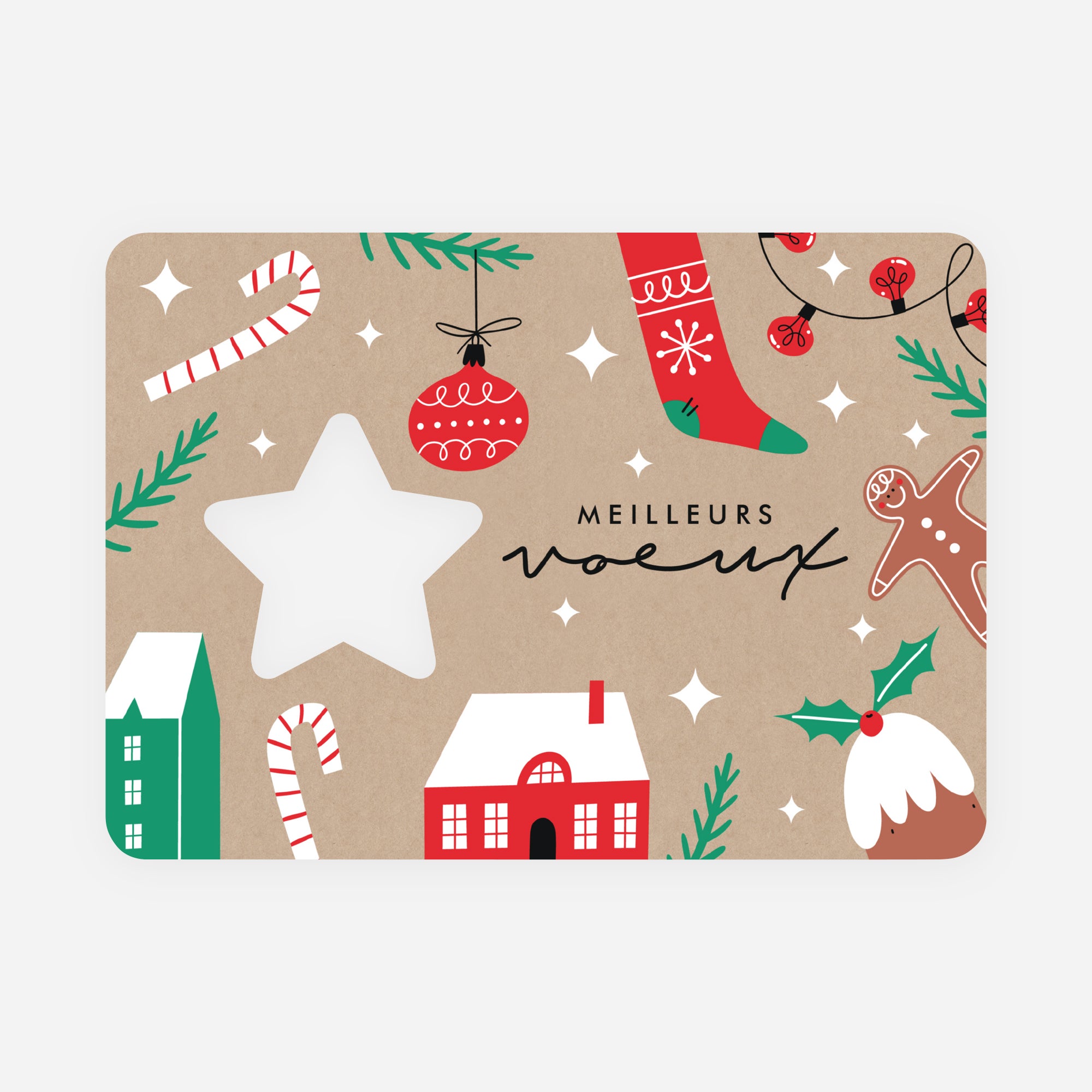 Noël à la Maison | Vœux professionnels • Carte de voeux • Horizontal étoile photo N° 1