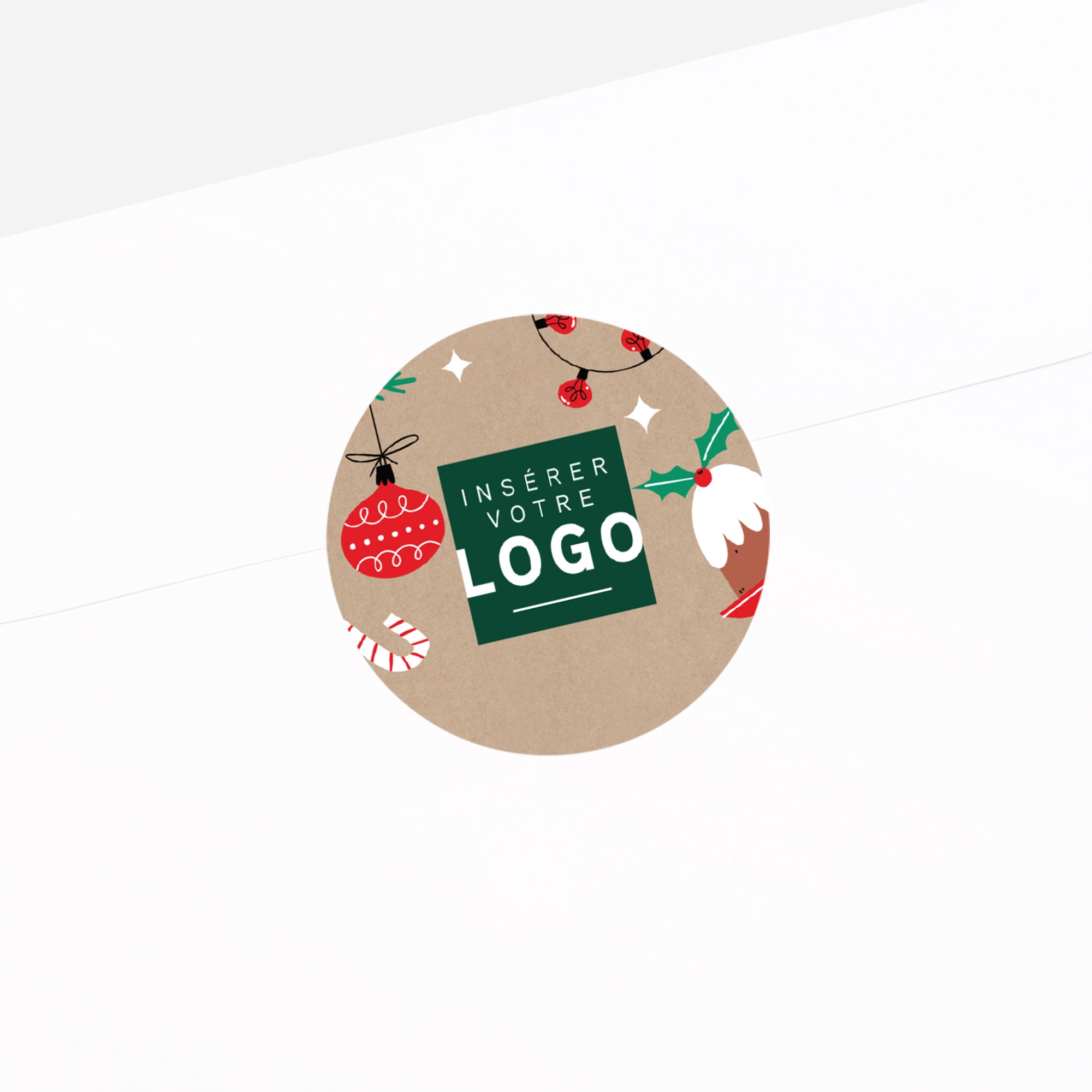 Noël à la Maison | Vœux professionnels • Sticker • Rond photo N° 2
