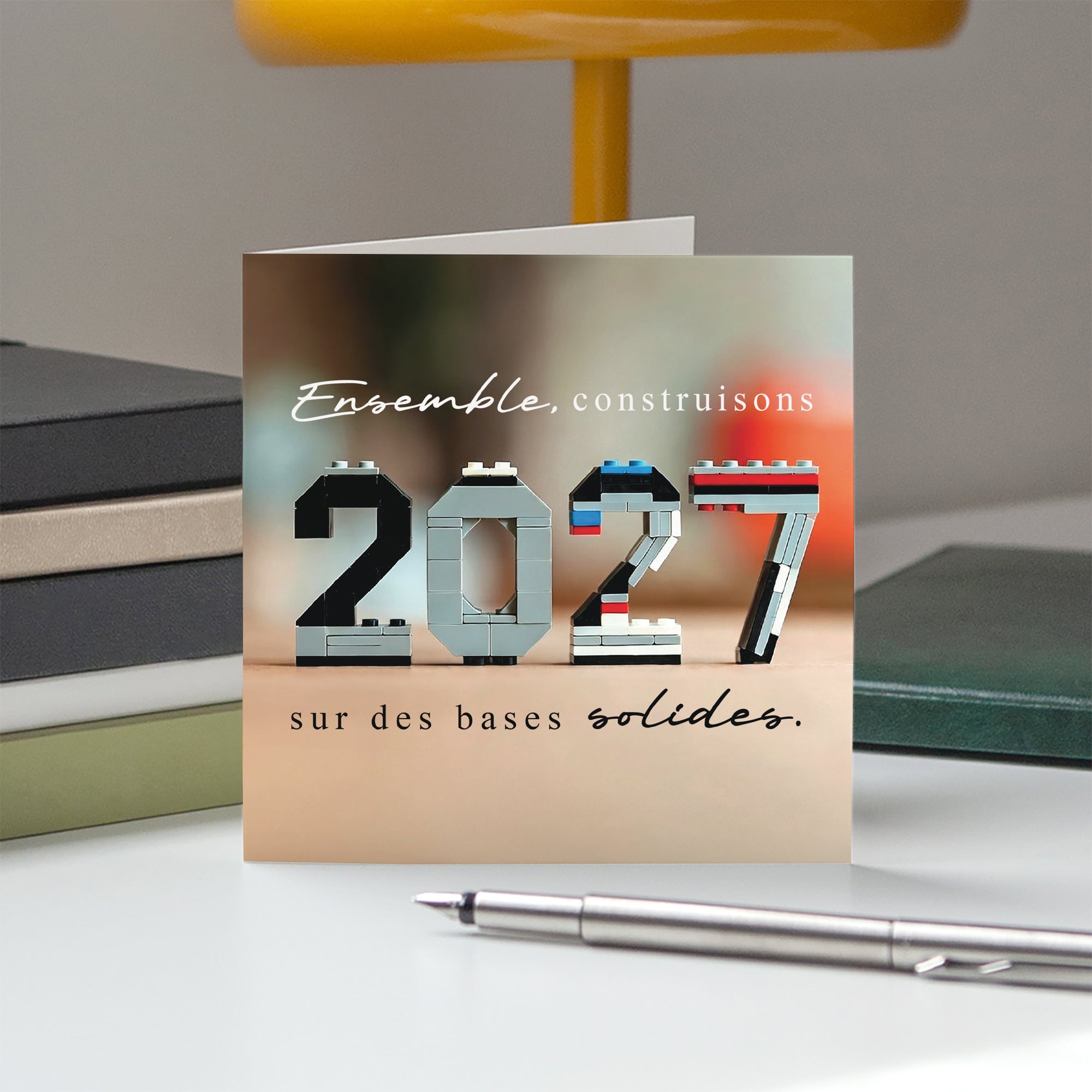 Pièce par Pièce | Vœux professionnels • Carte de voeux • Carré double photo N° 5