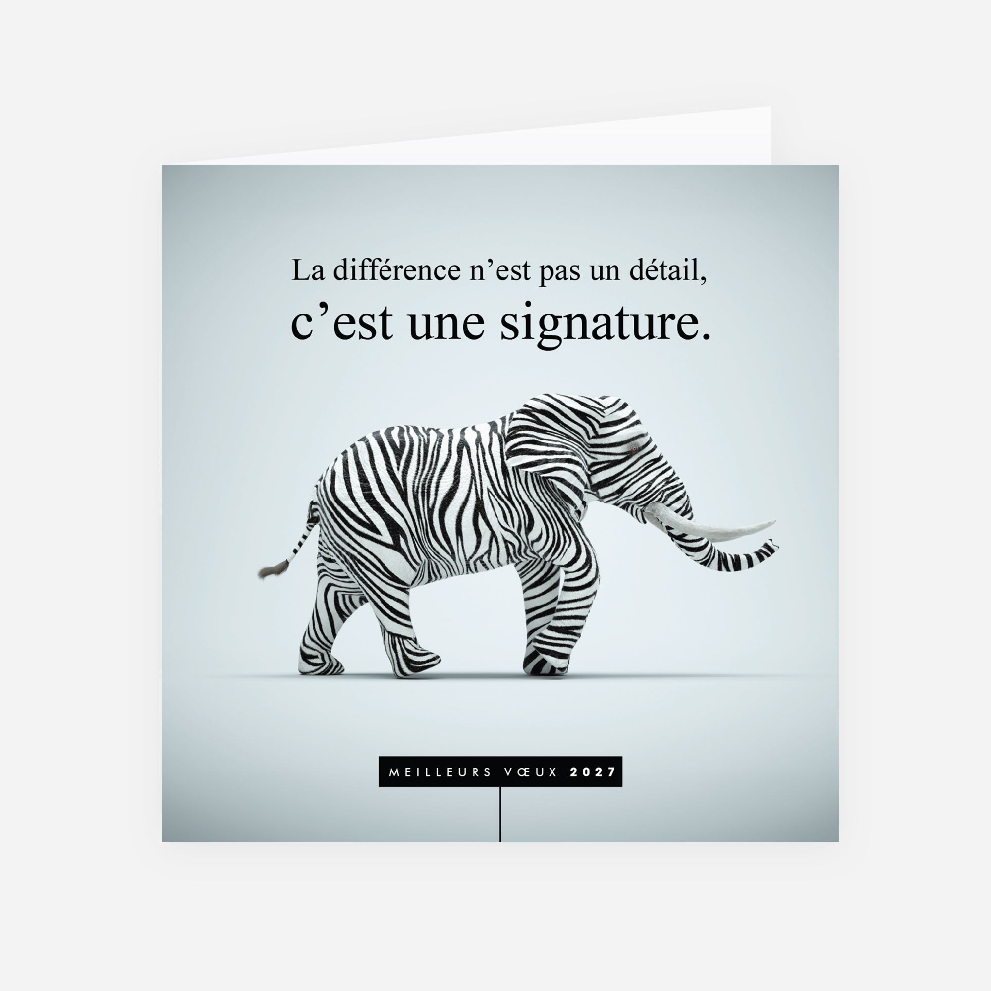 L’Art de la Différence | Vœux professionnels • Carte de voeux • Carré double photo N° 1