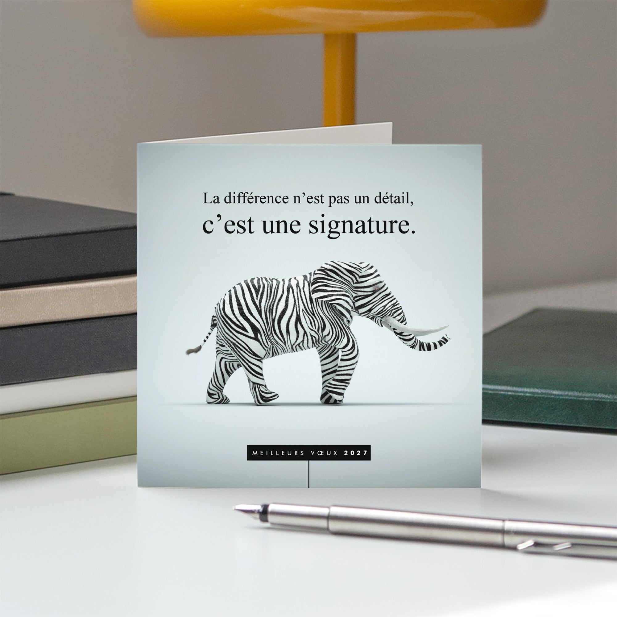 L’Art de la Différence | Vœux professionnels • Carte de voeux • Carré double photo N° 5
