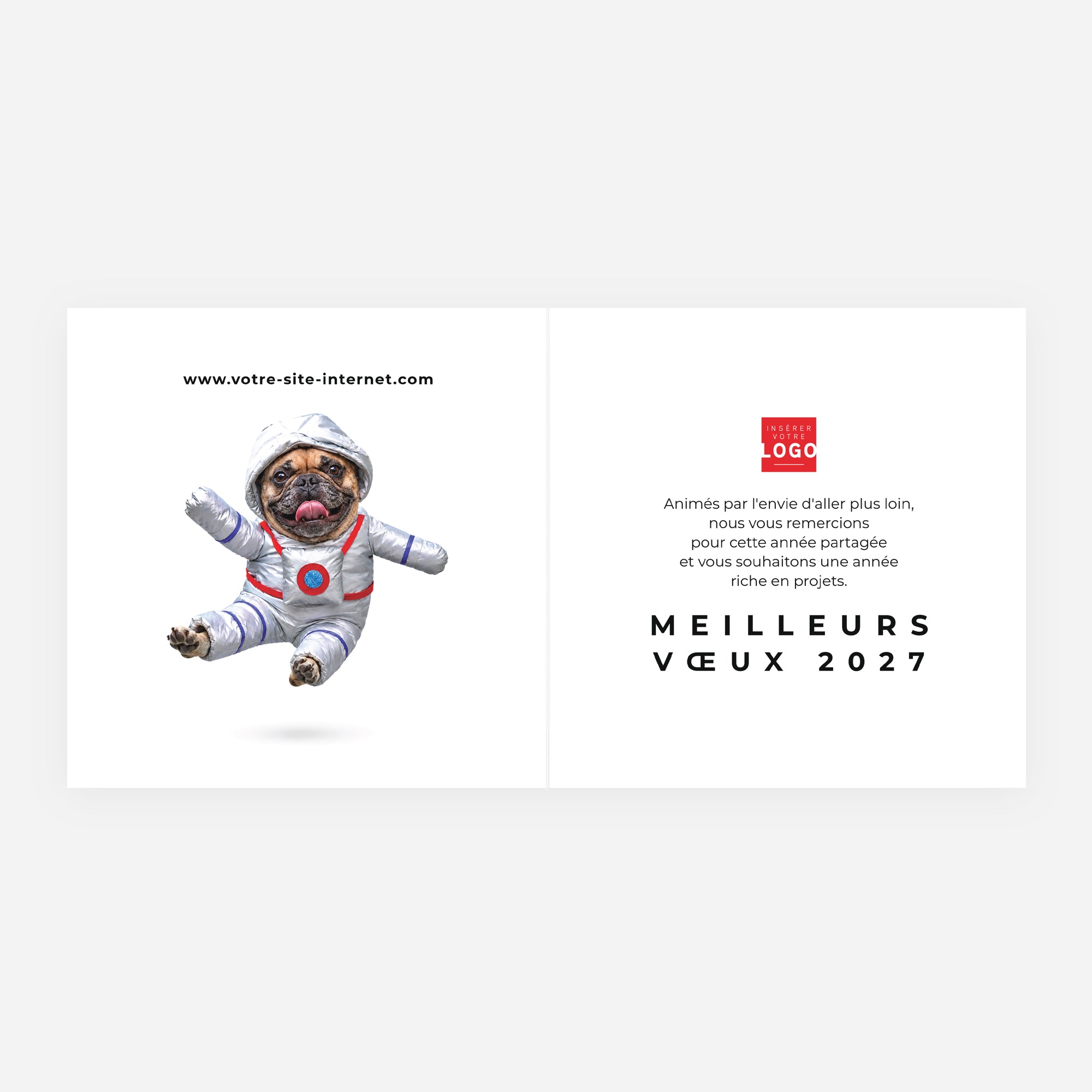Toujours Plus Haut | Vœux professionnels • Carte de voeux • Carré double photo N° 2
