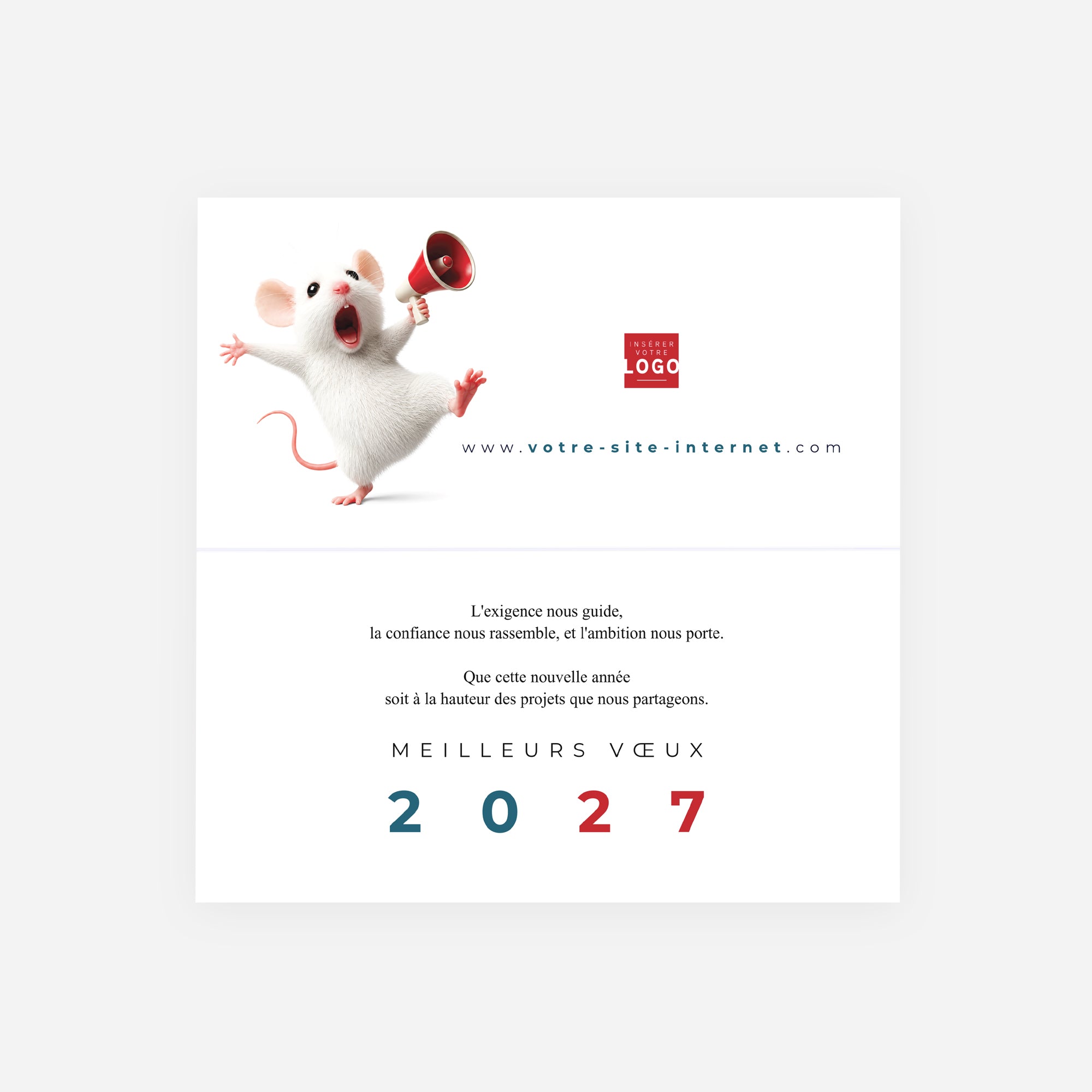 Porte-Voix | Vœux professionnels • Carte de voeux • Rectangle double photo N° 2