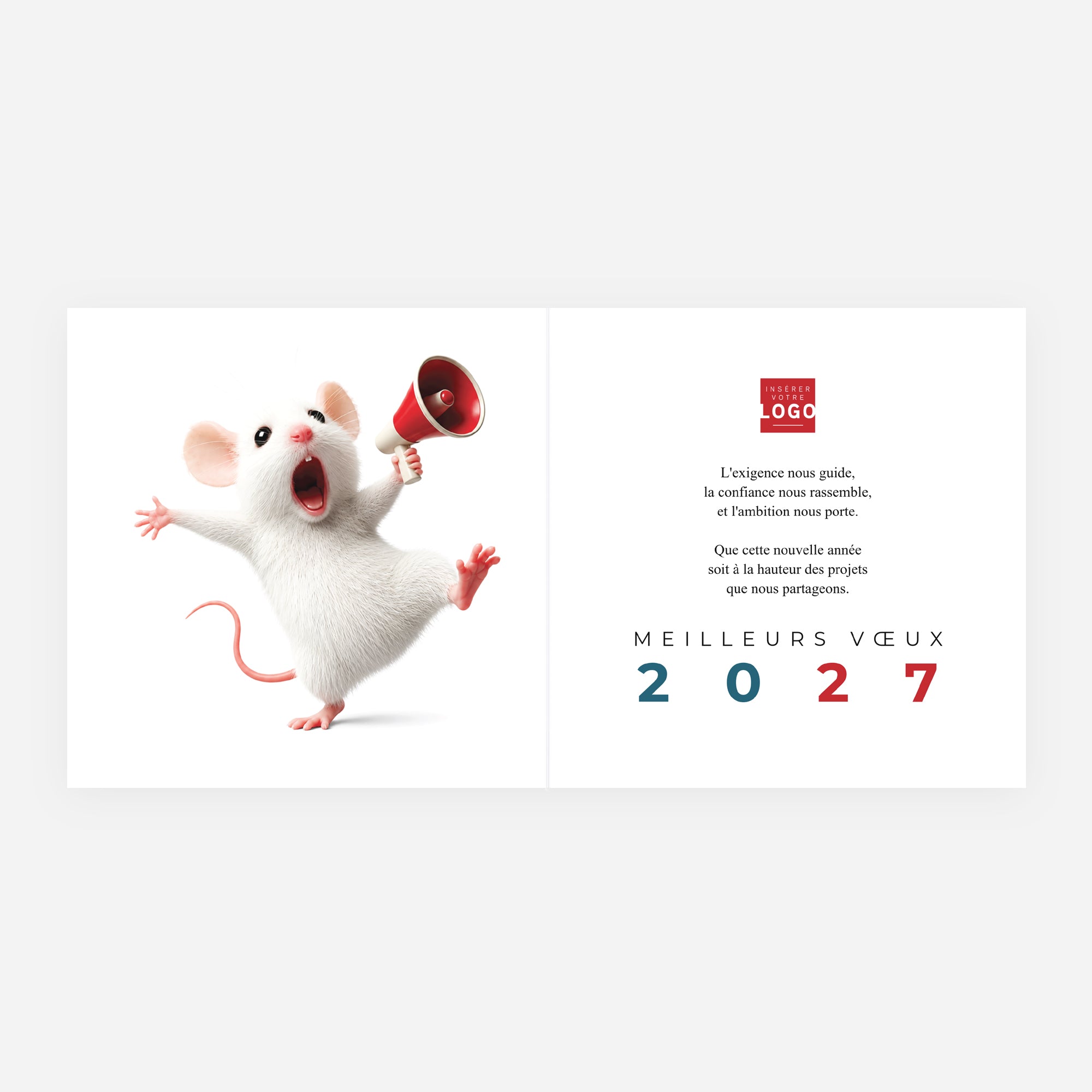 Porte-Voix | Vœux professionnels • Carte de voeux • Carré double photo N° 2