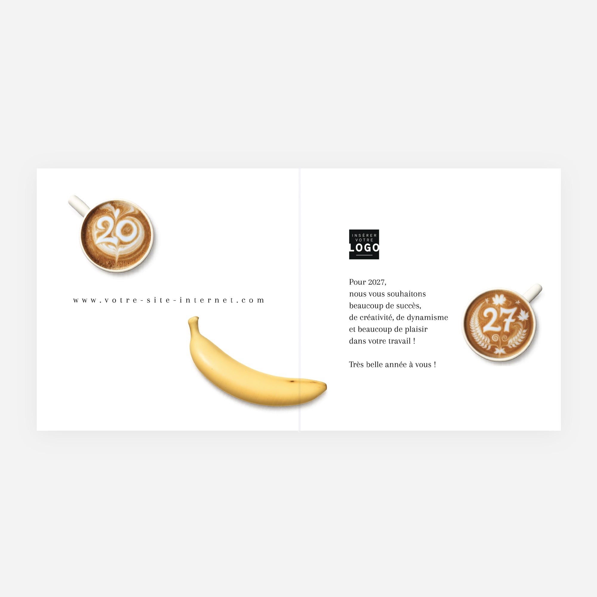 Dose de Bonne Humeur | Vœux professionnels • Carte de voeux • Carré double photo N° 2