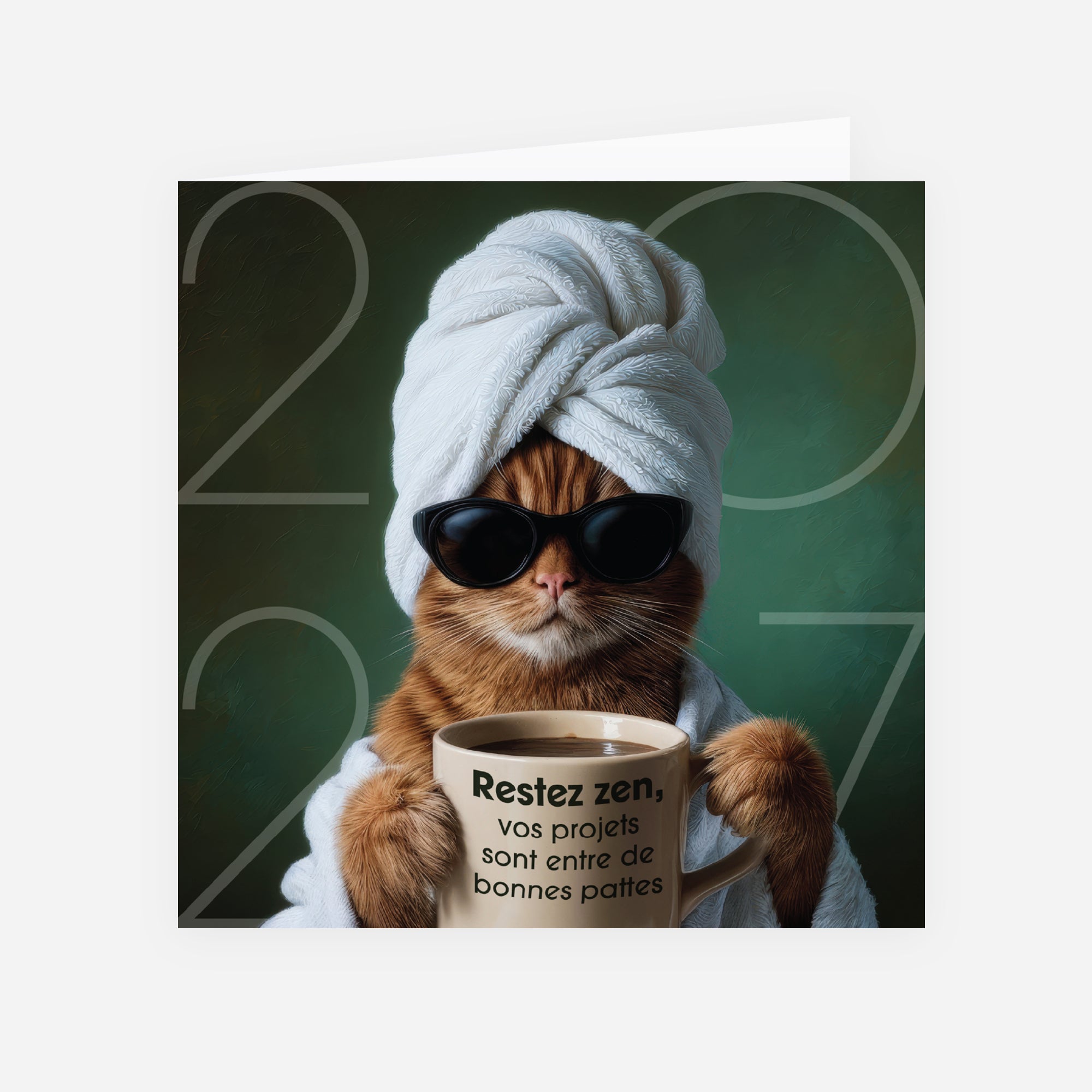 Pattes de Velours | Vœux professionnels • Carte de voeux • Carré double photo N° 1