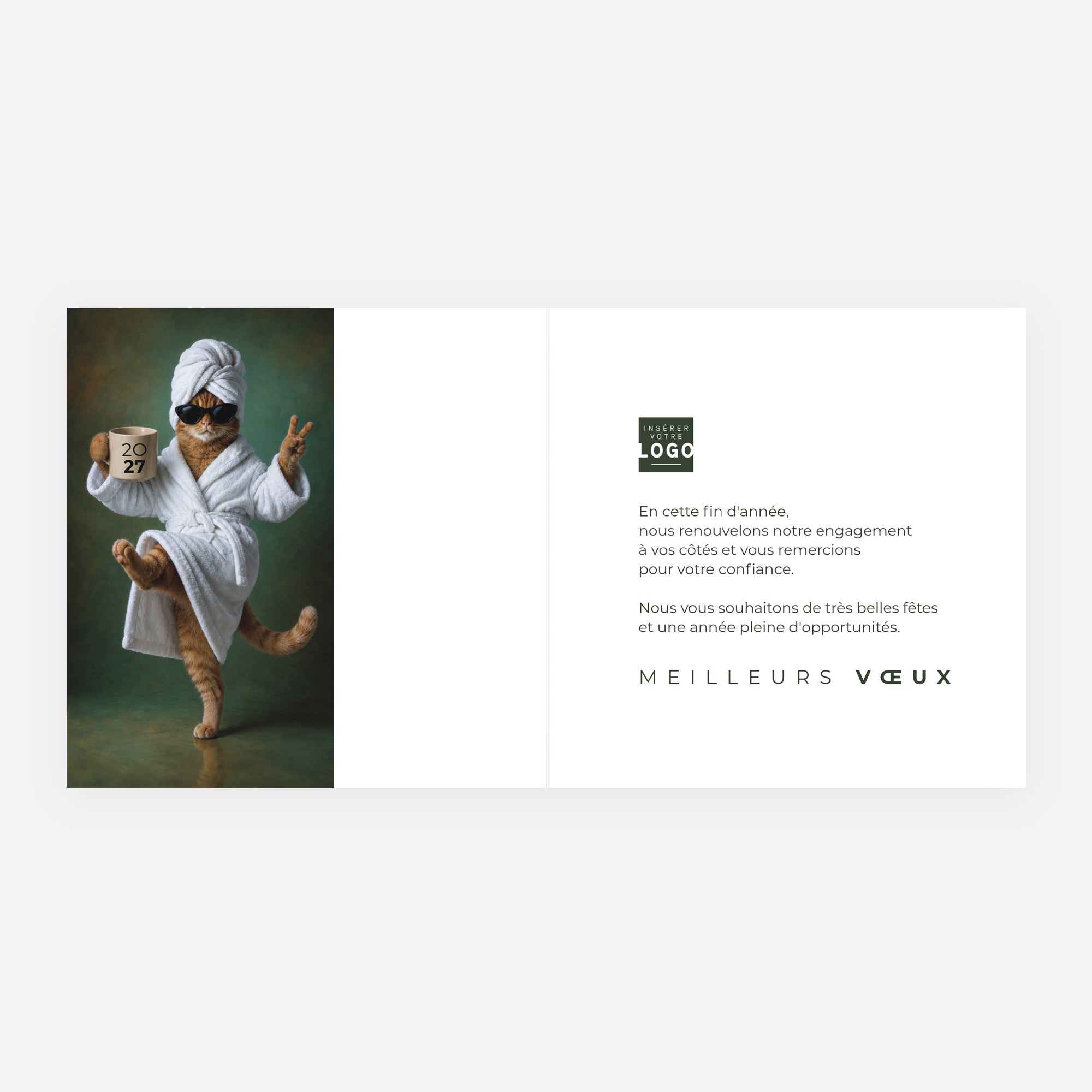 Pattes de Velours | Vœux professionnels • Carte de voeux • Carré double photo N° 2