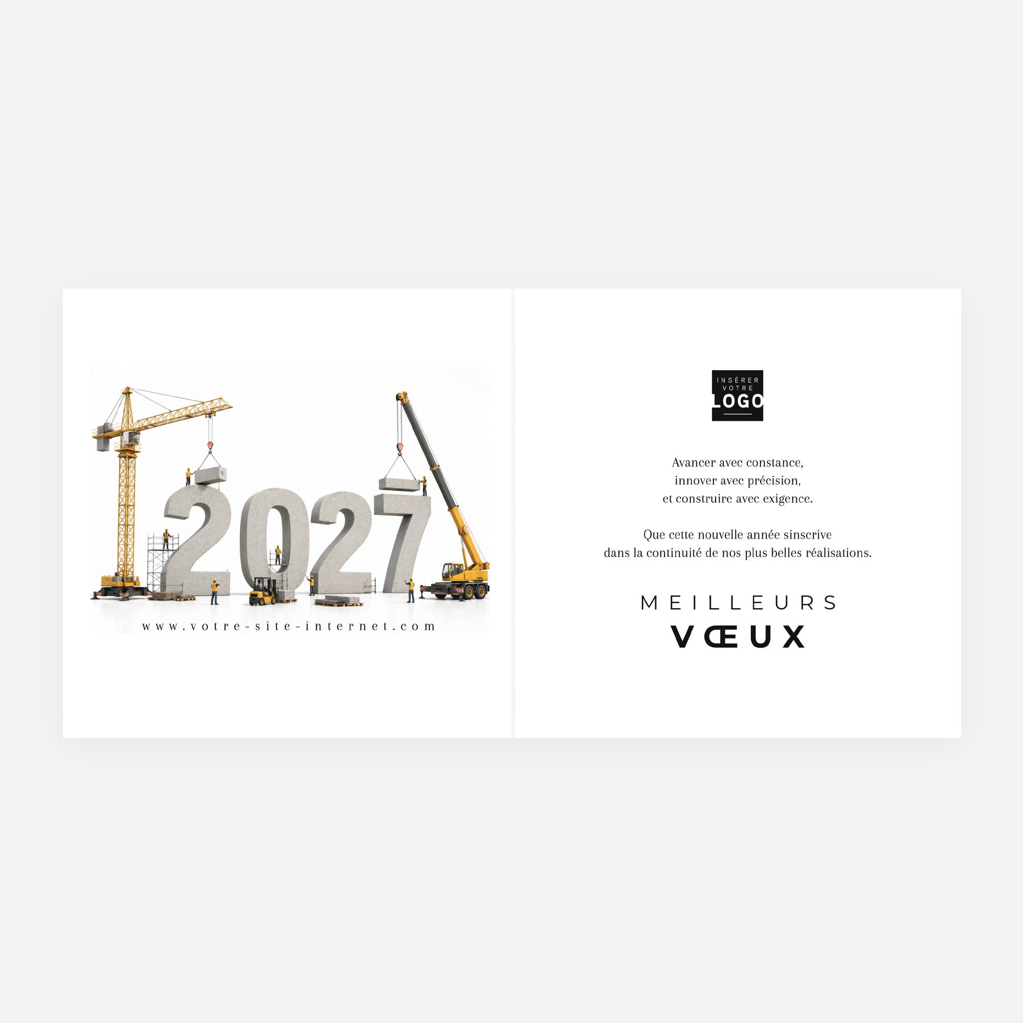 Fondations d’Avenir | Vœux professionnels • Carte de voeux • Carré double photo N° 2