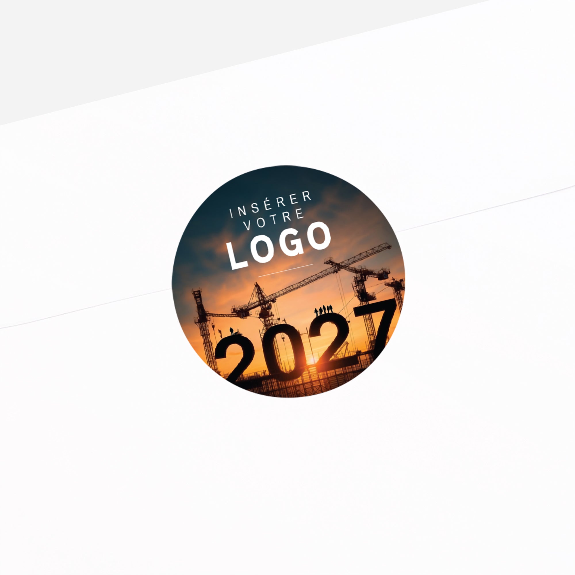 Demain se Construit | Vœux professionnels • Sticker • Rond photo N° 2