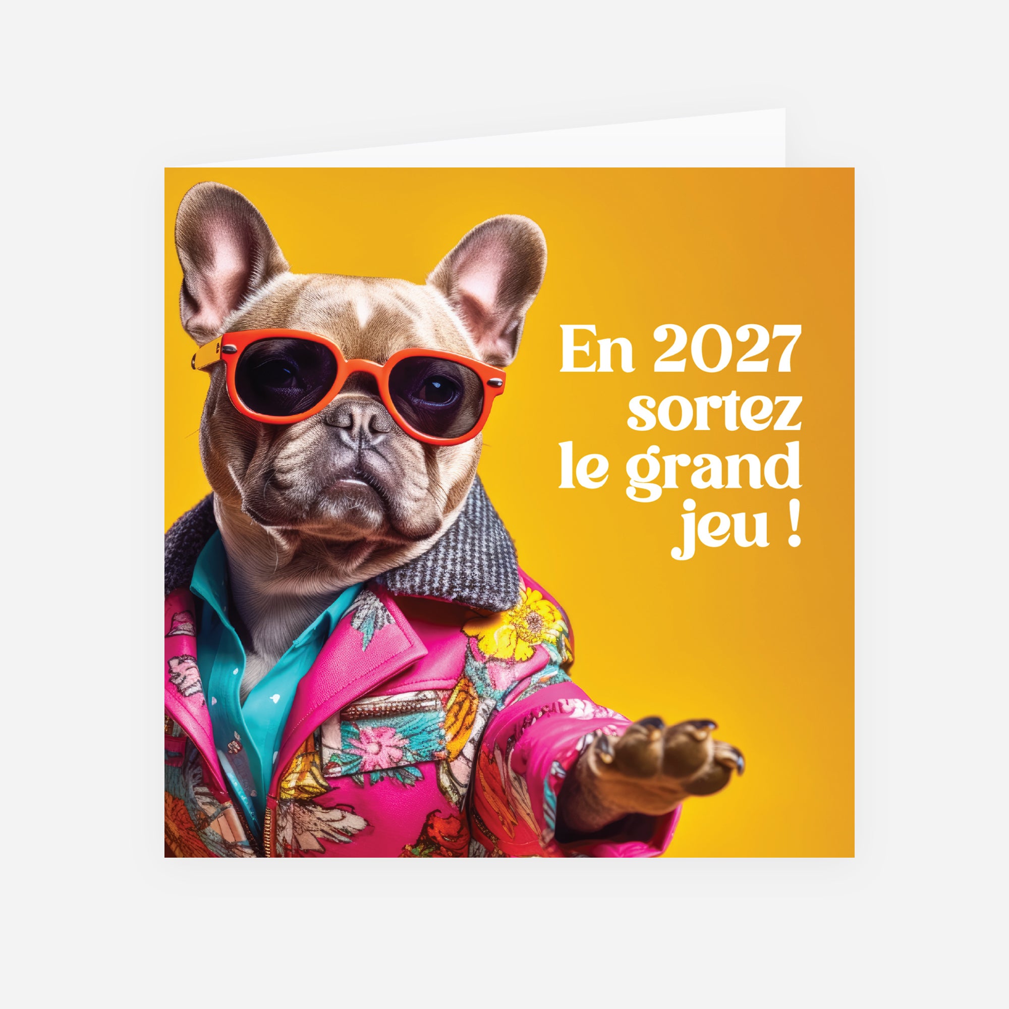 Le Grand Jeu | Vœux professionnels • Carte de voeux • Carré double photo N° 1