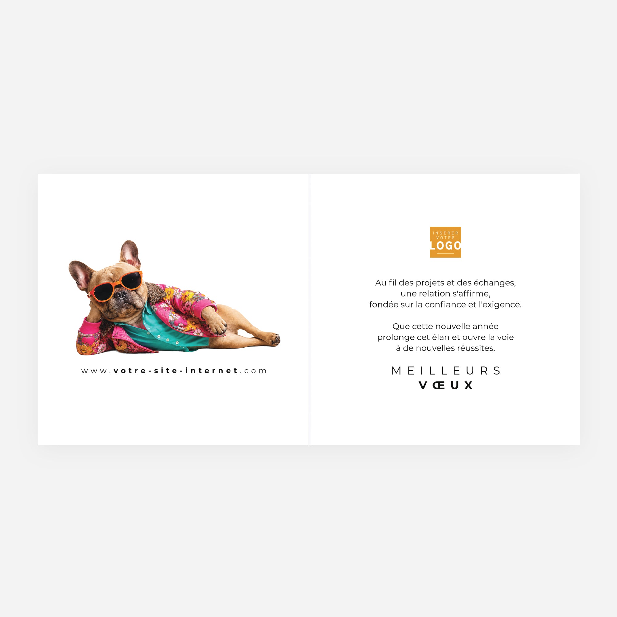 Le Grand Jeu | Vœux professionnels • Carte de voeux • Carré double photo N° 2