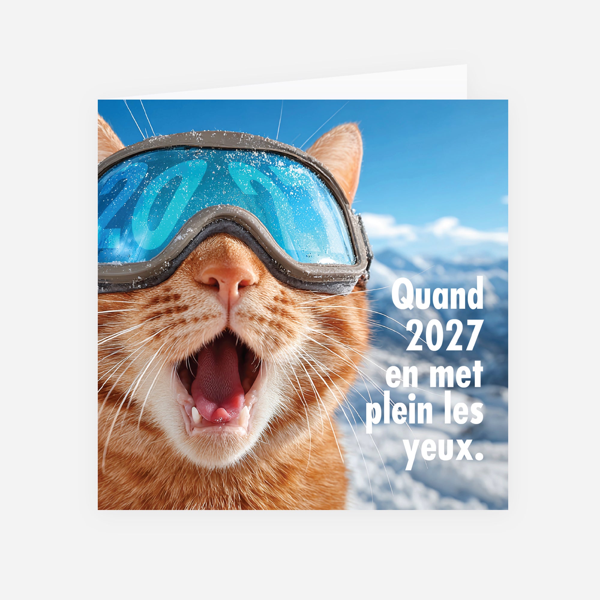 Effet Wahou | Vœux professionnels • Carte de voeux • Carré double photo N° 1