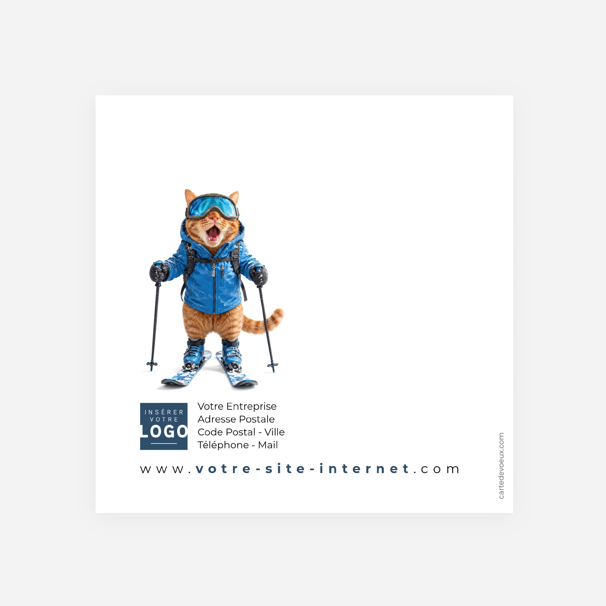 Effet Wahou | Vœux professionnels • Carte de voeux • Carré double photo N° 3