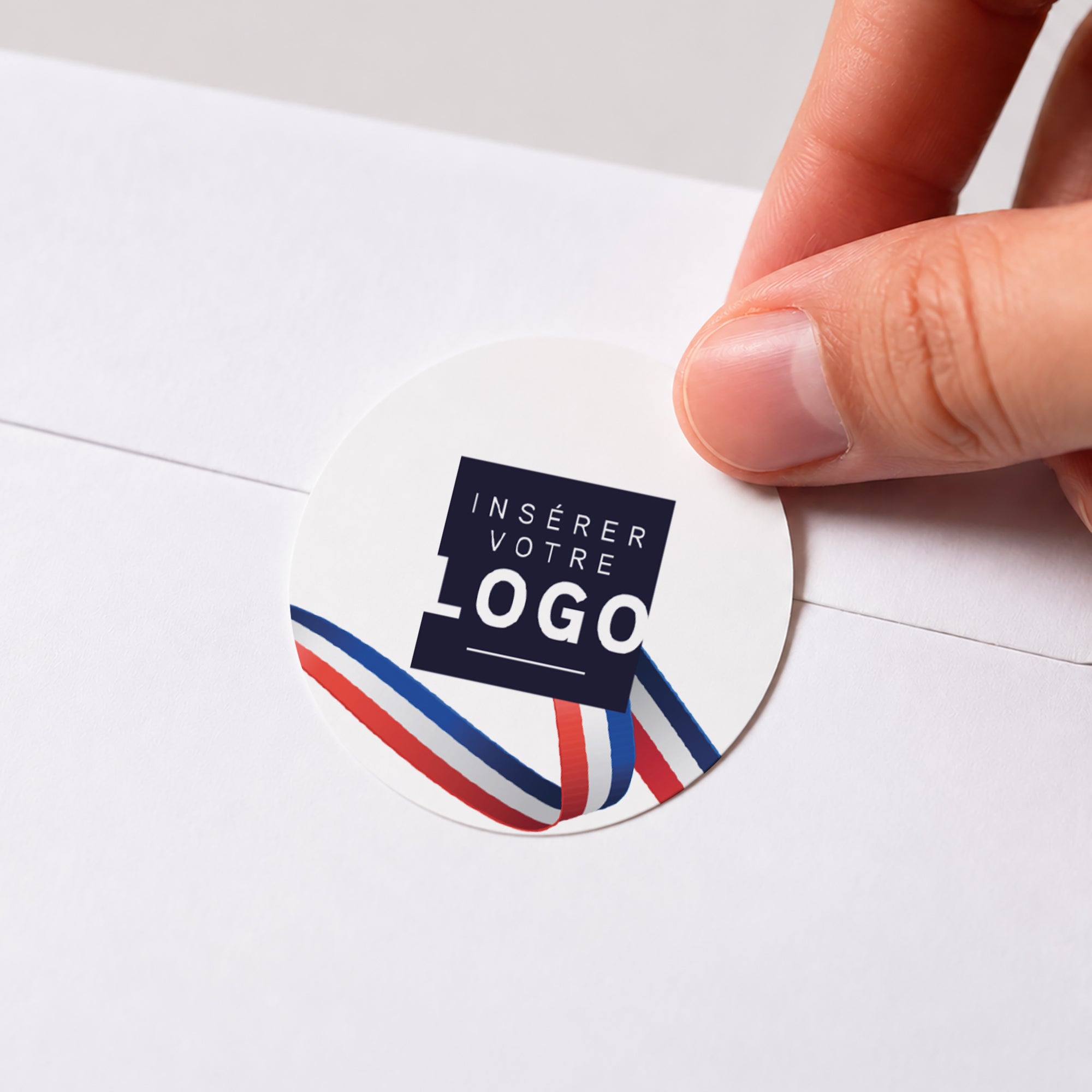 Ruban Tricolore | Vœux professionnels • Sticker • Rond photo N° 1