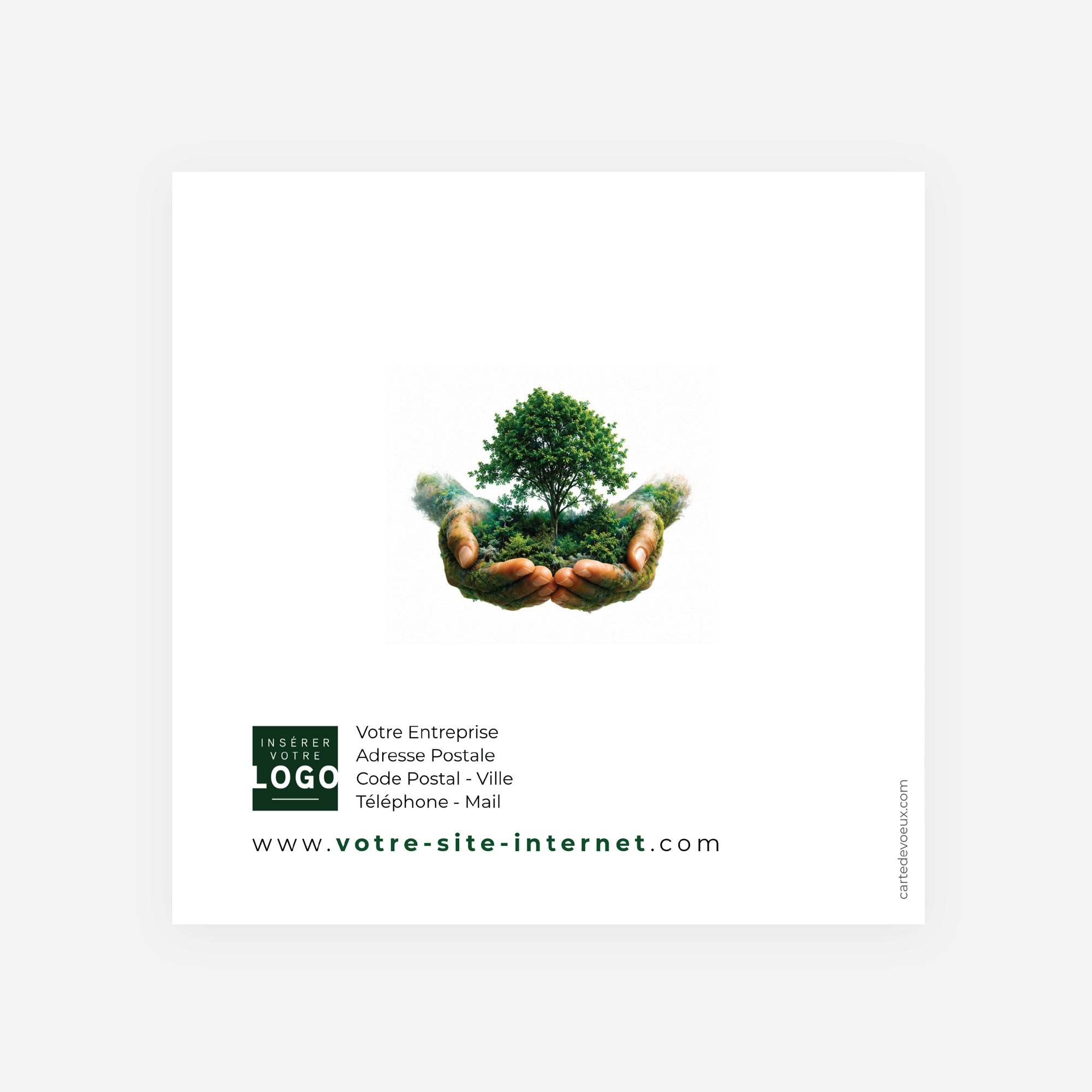 Héritage Durable | Vœux professionnels • Carte de voeux • Carré double photo N° 3