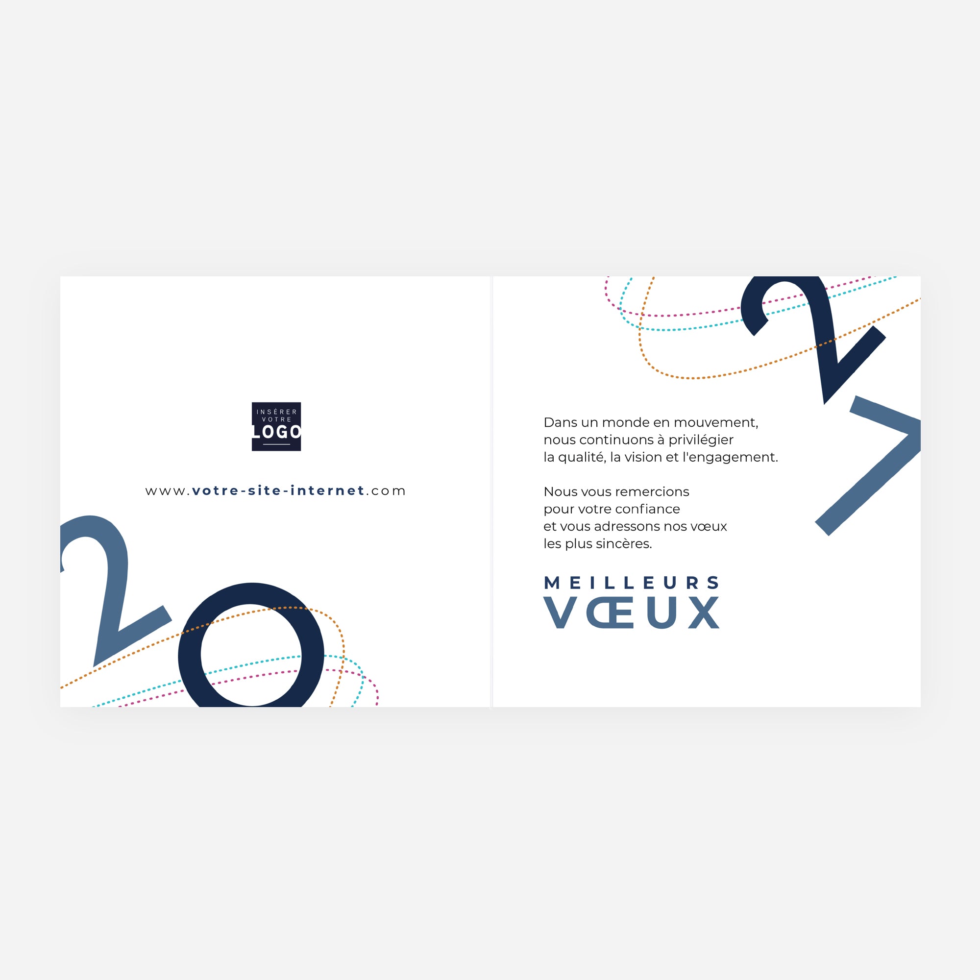 Vision Connectée | Vœux professionnels • Carte de voeux • Carré double photo N° 2