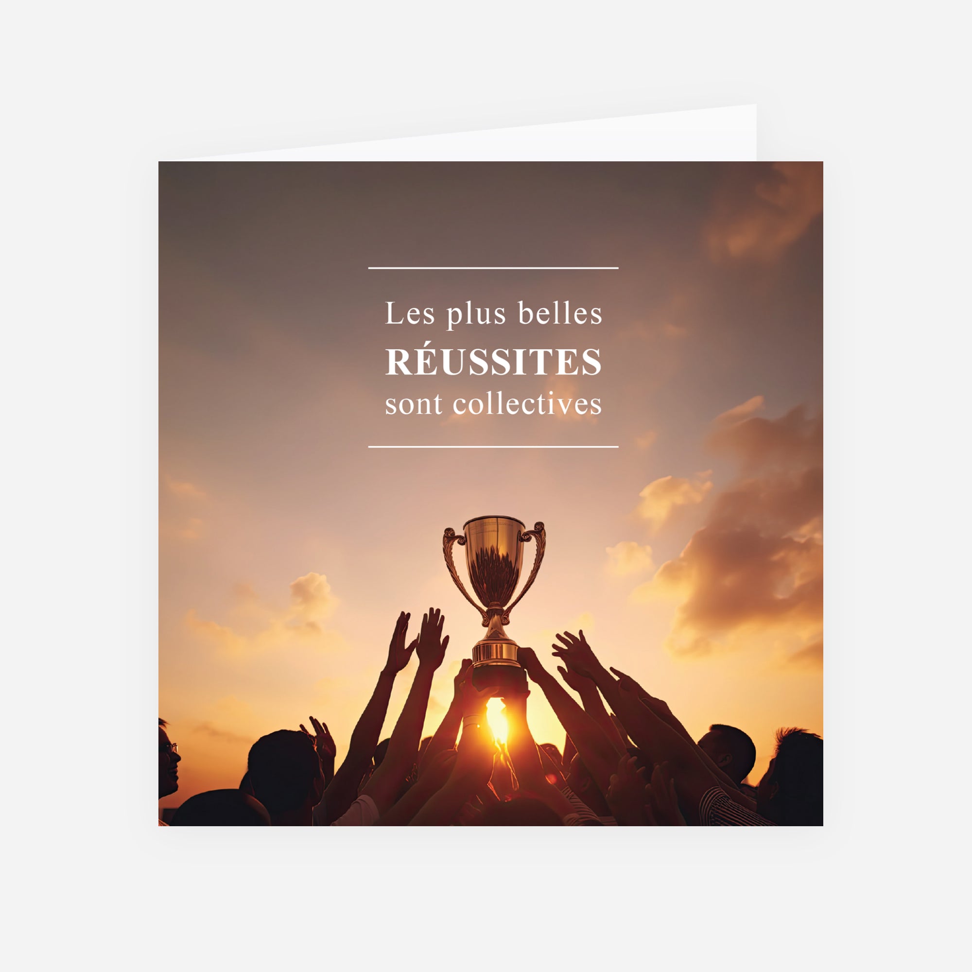 Succès Partagés | Vœux professionnels • Carte de voeux • Carrée pliable photo N° 1