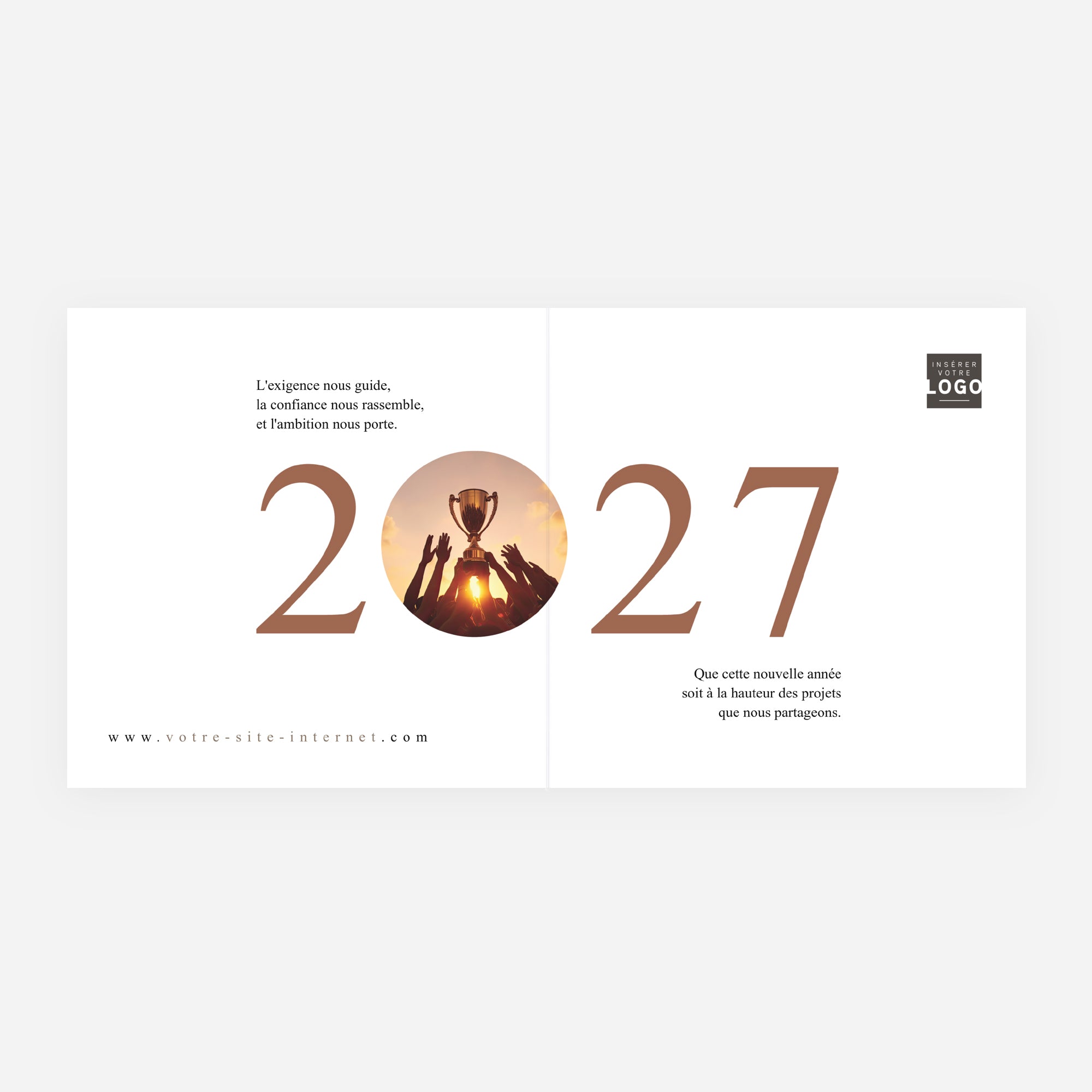 Succès Partagés | Vœux professionnels • Carte de voeux • Carrée pliable photo N° 2