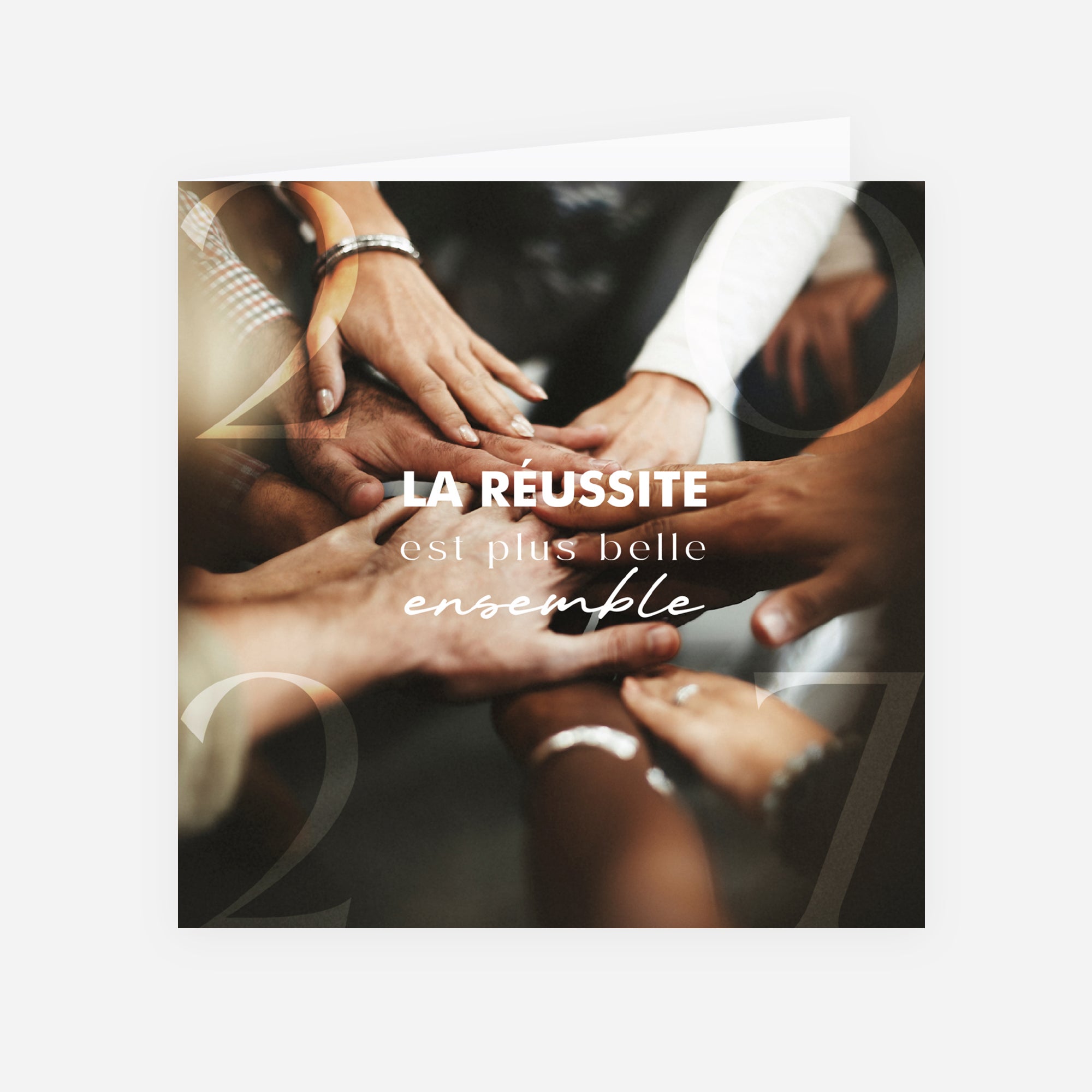 L’Impulsion Commune | Vœux professionnels • Carte de voeux • Carré double photo N° 1