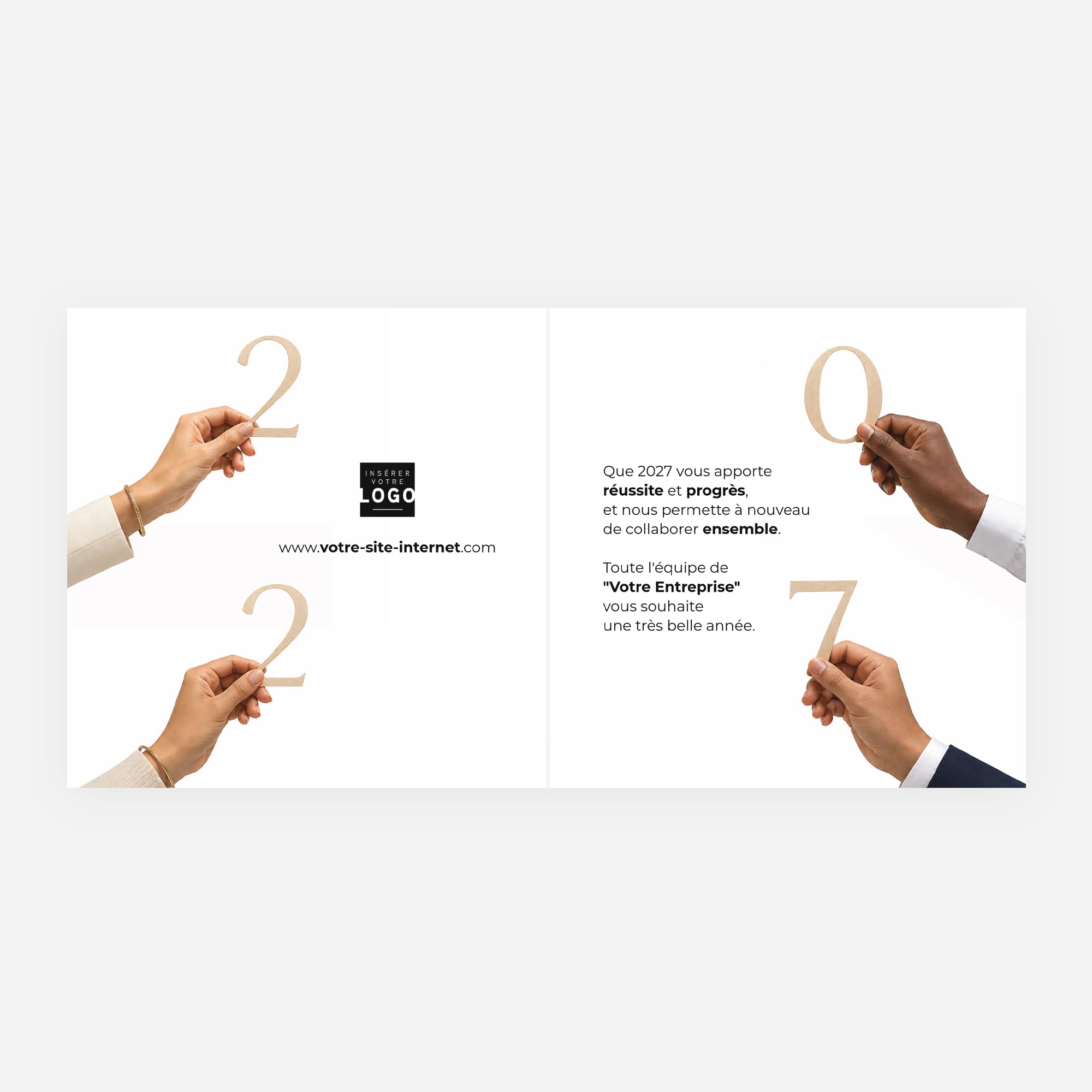 L’Impulsion Commune | Vœux professionnels • Carte de voeux • Carré double photo N° 2