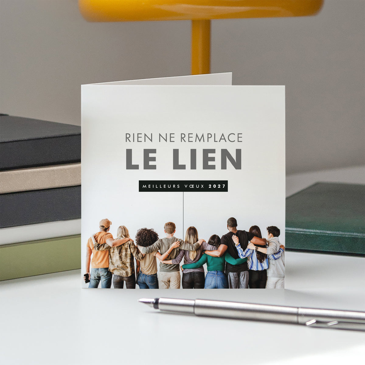 Le Lien | Vœux professionnels • Carte de voeux • Carrée pliable photo N° 5