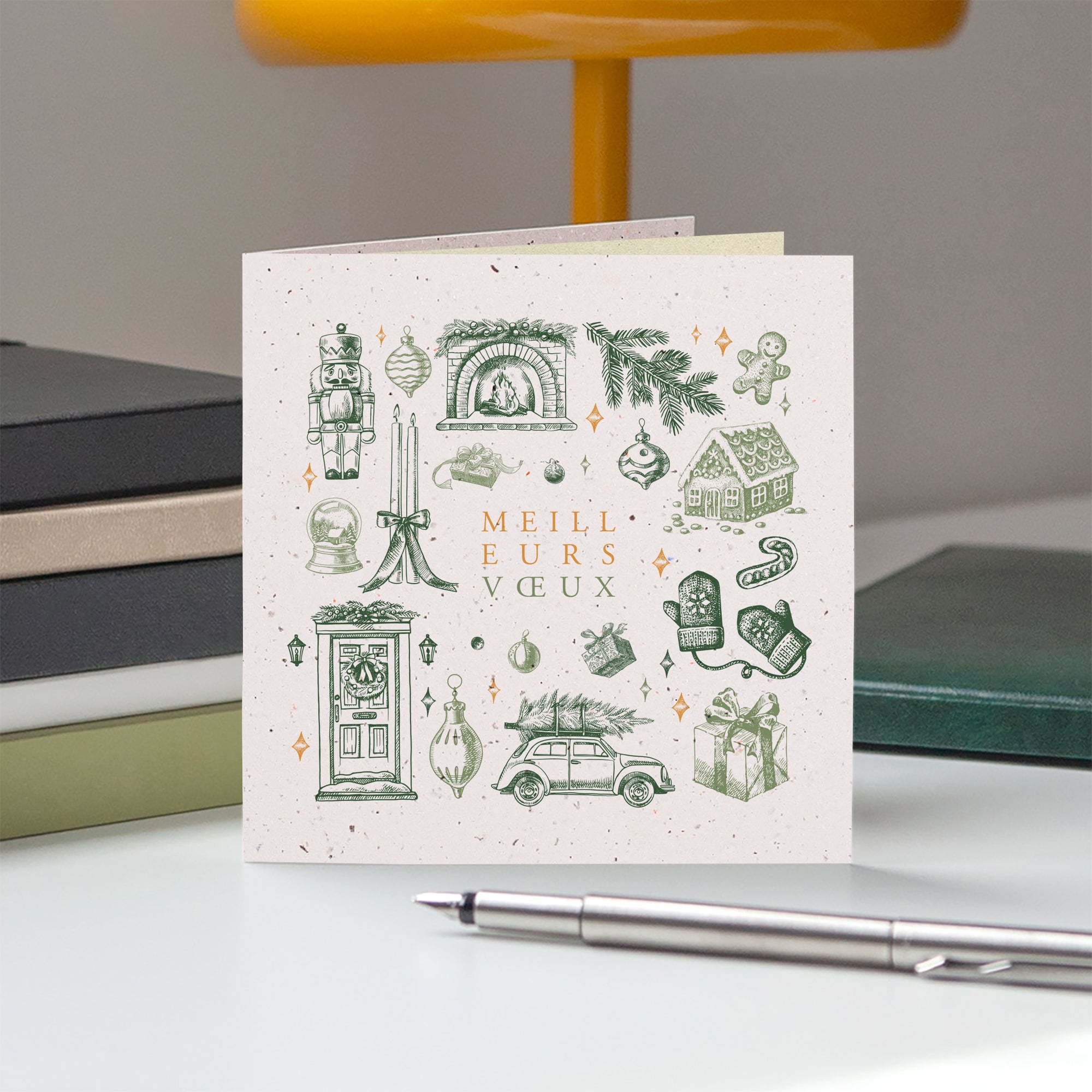Gravures Noël | Vœux professionnels • Carte de voeux • À planter pliable photo N° 5