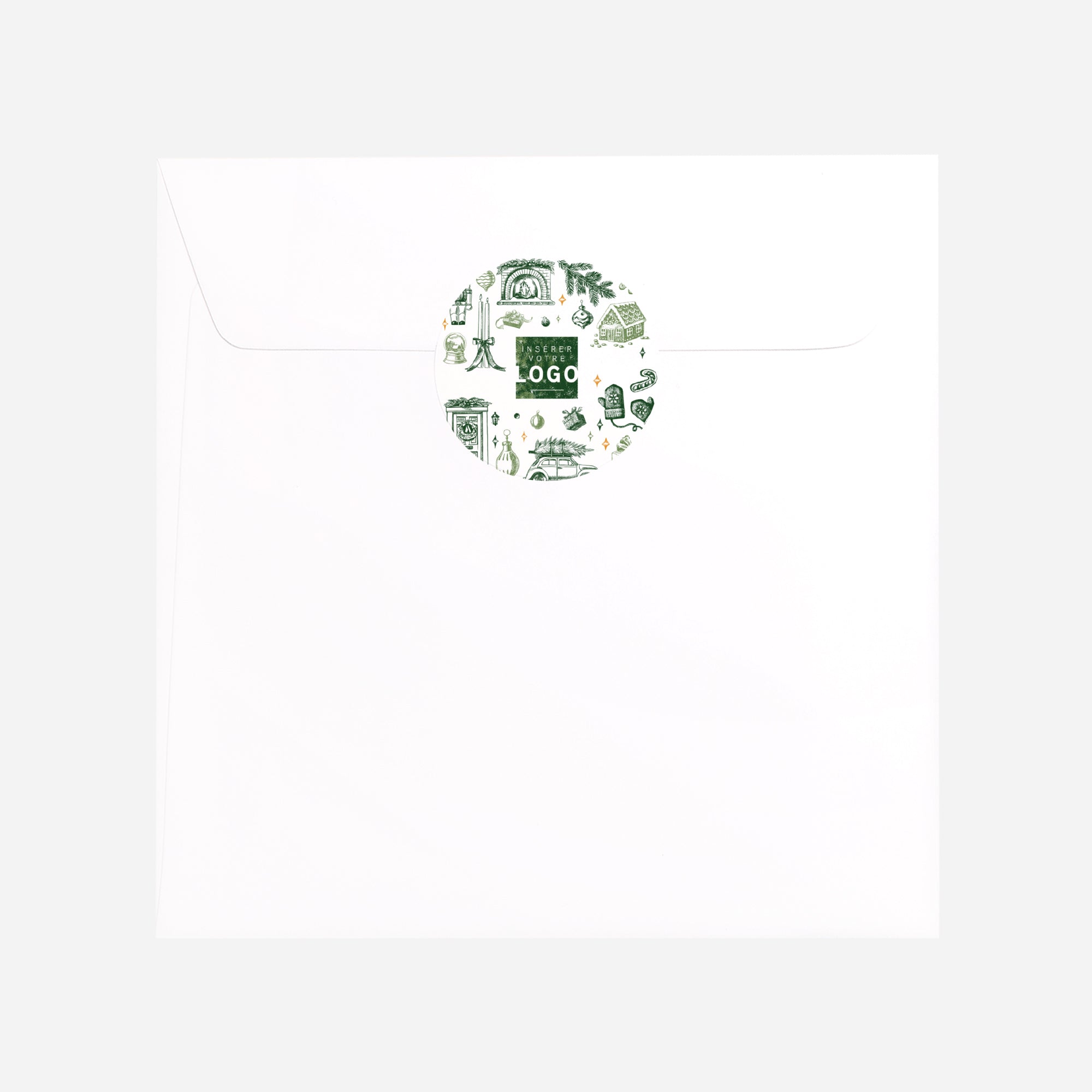 Gravures Noël | Vœux professionnels • Sticker • Rond photo N° 3
