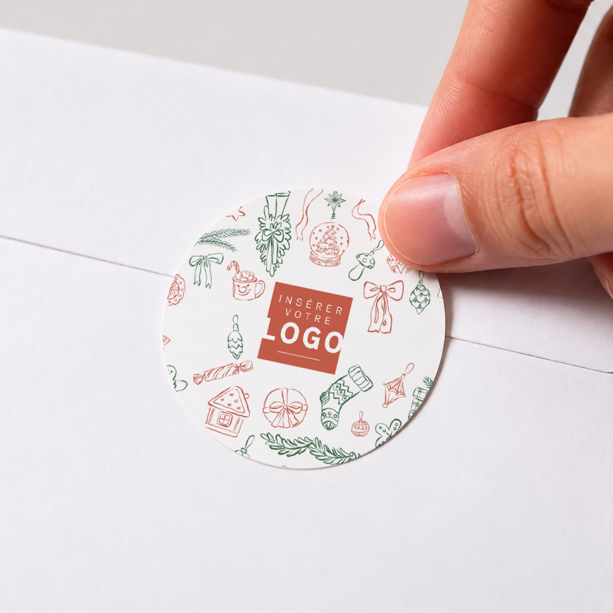Xmas Elements | Vœux professionnels • Sticker • Rond photo N° 1