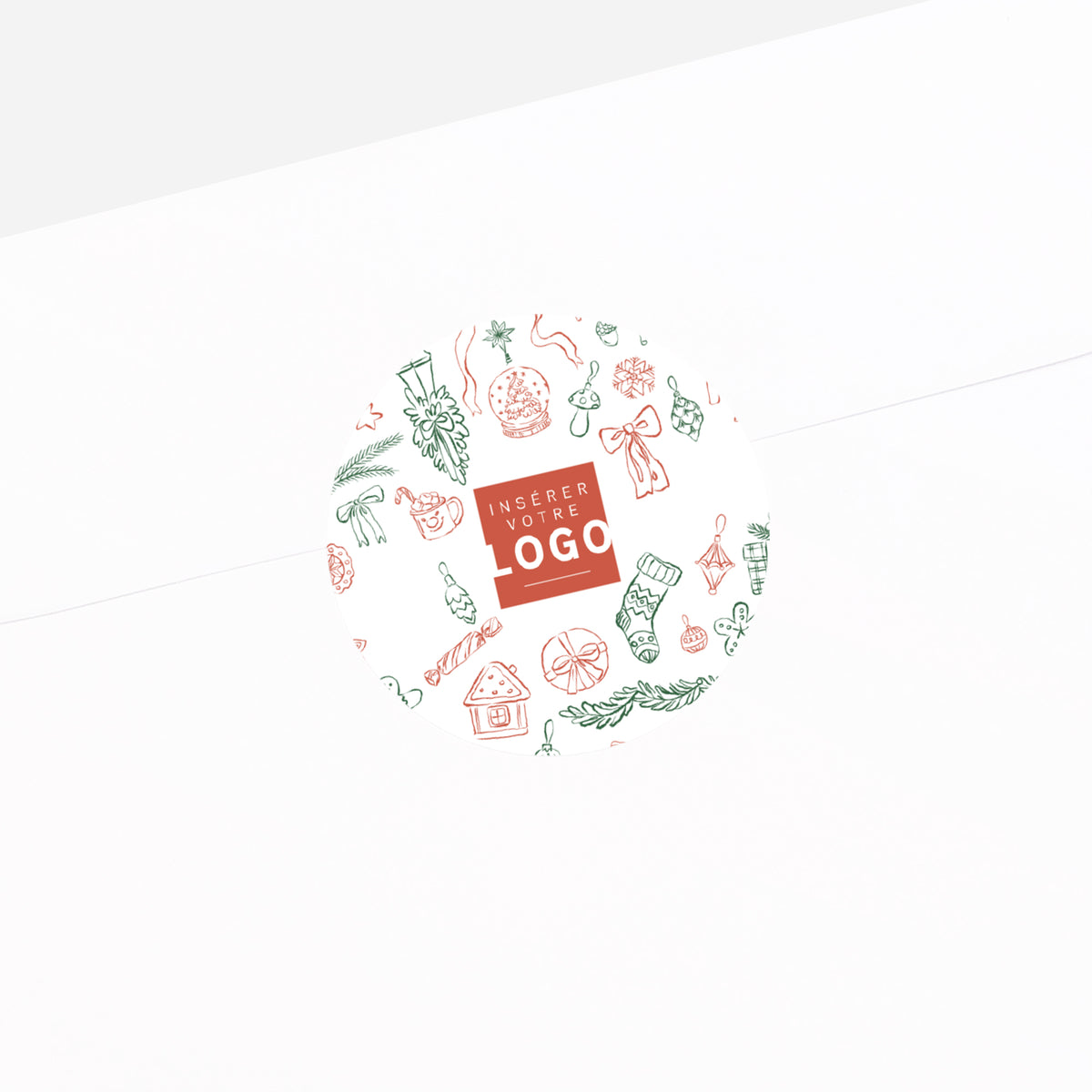 Xmas Elements | Vœux professionnels • Sticker • Rond photo N° 2