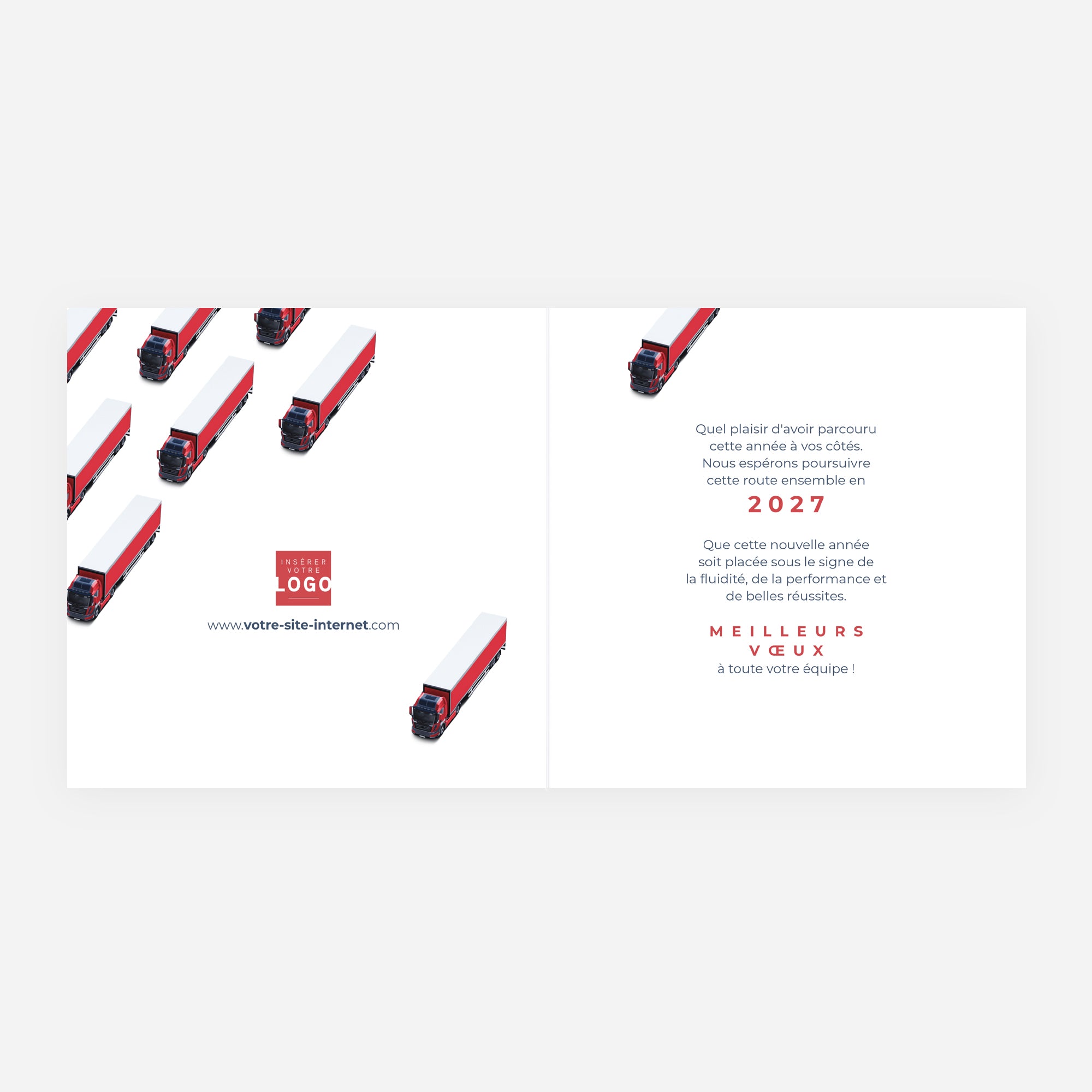 Trajectoires d'Exception | Vœux professionnels • Carte de voeux • Carré double photo N° 2