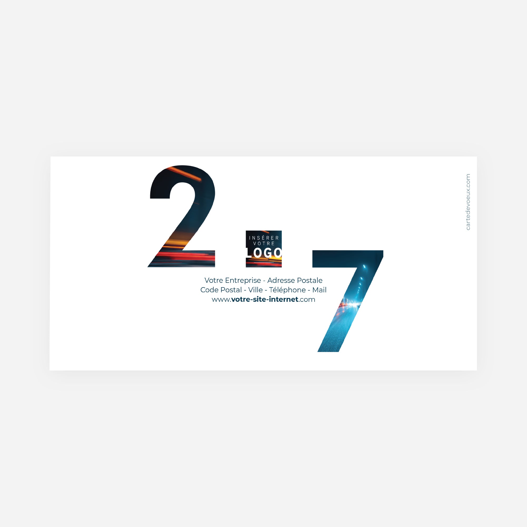 Destination Avenir | Vœux professionnels • Carte de voeux • Rectangle double photo N° 3