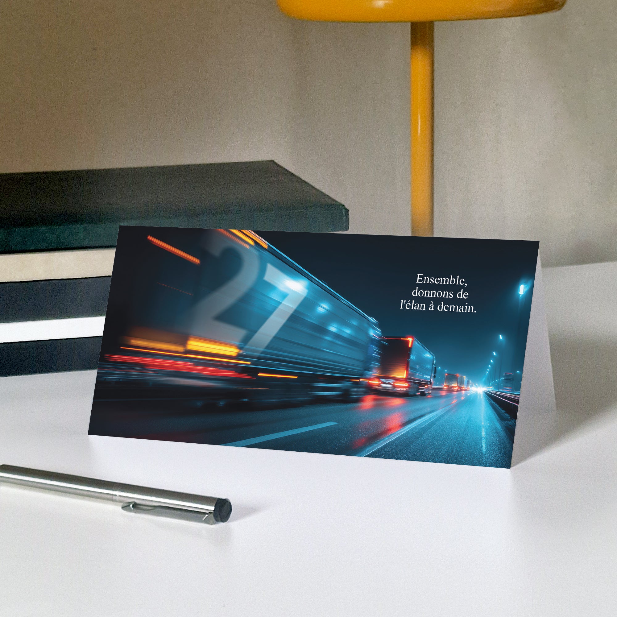 Destination Avenir | Vœux professionnels • Carte de voeux • Rectangle double photo N° 5