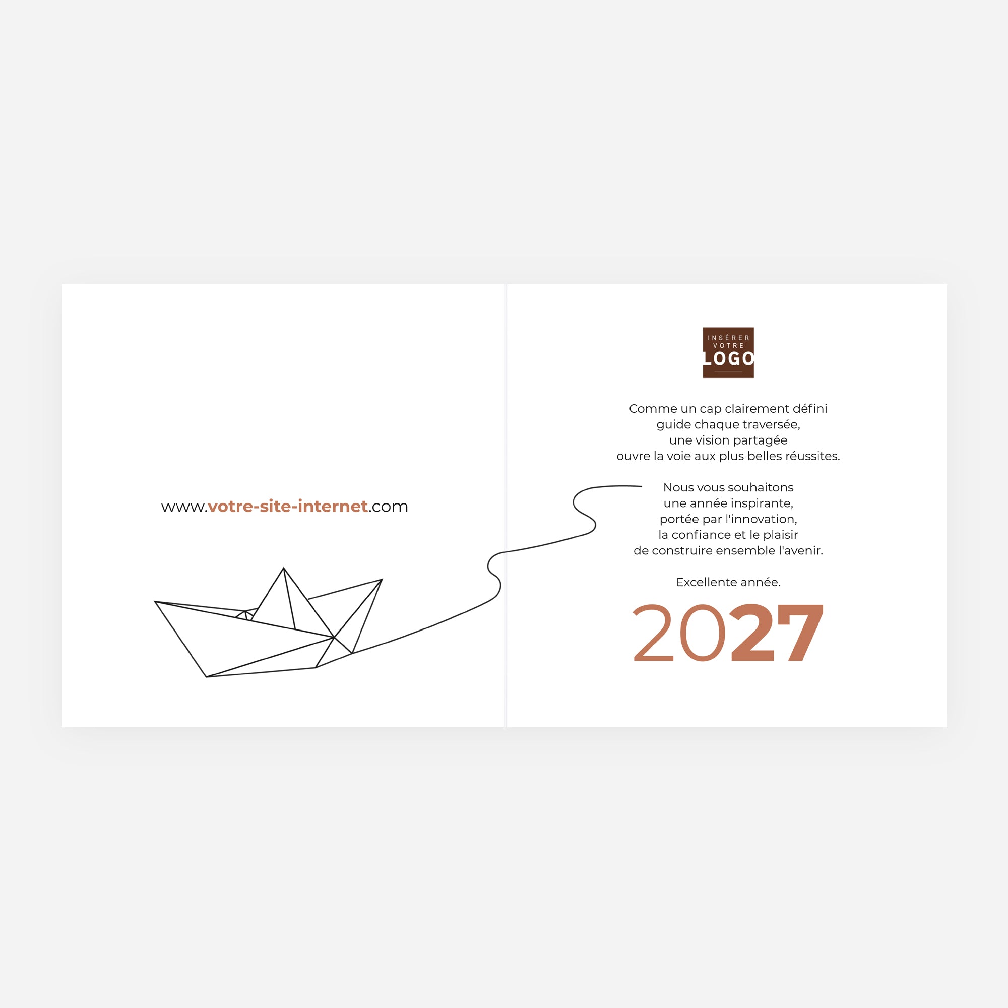 Cap sur la Réussite | Vœux professionnels • Carte de voeux • Carrée pliable photo N° 2