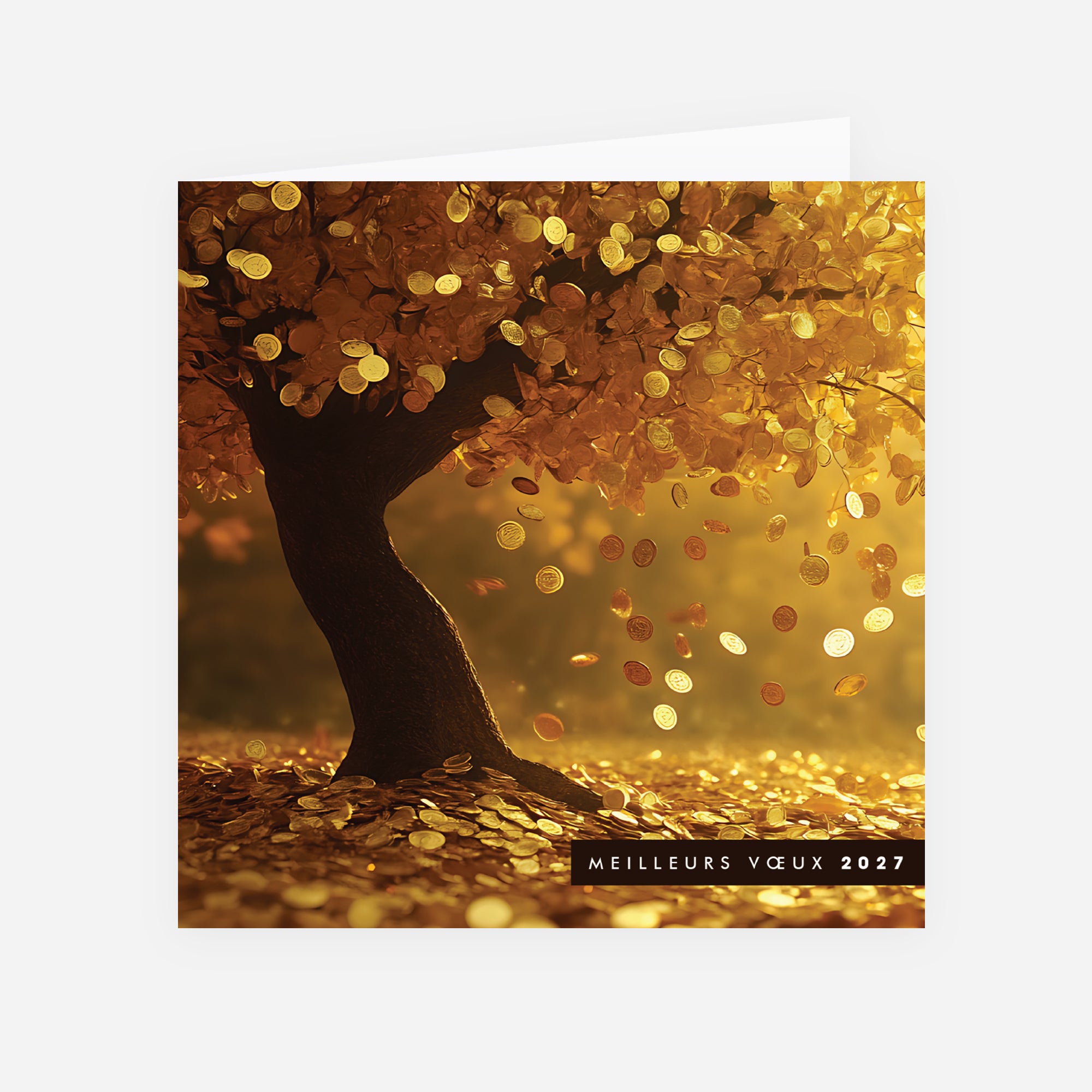 L'Arbre des Réussites | Vœux professionnels • Carte de voeux • Carrée pliable photo N° 1