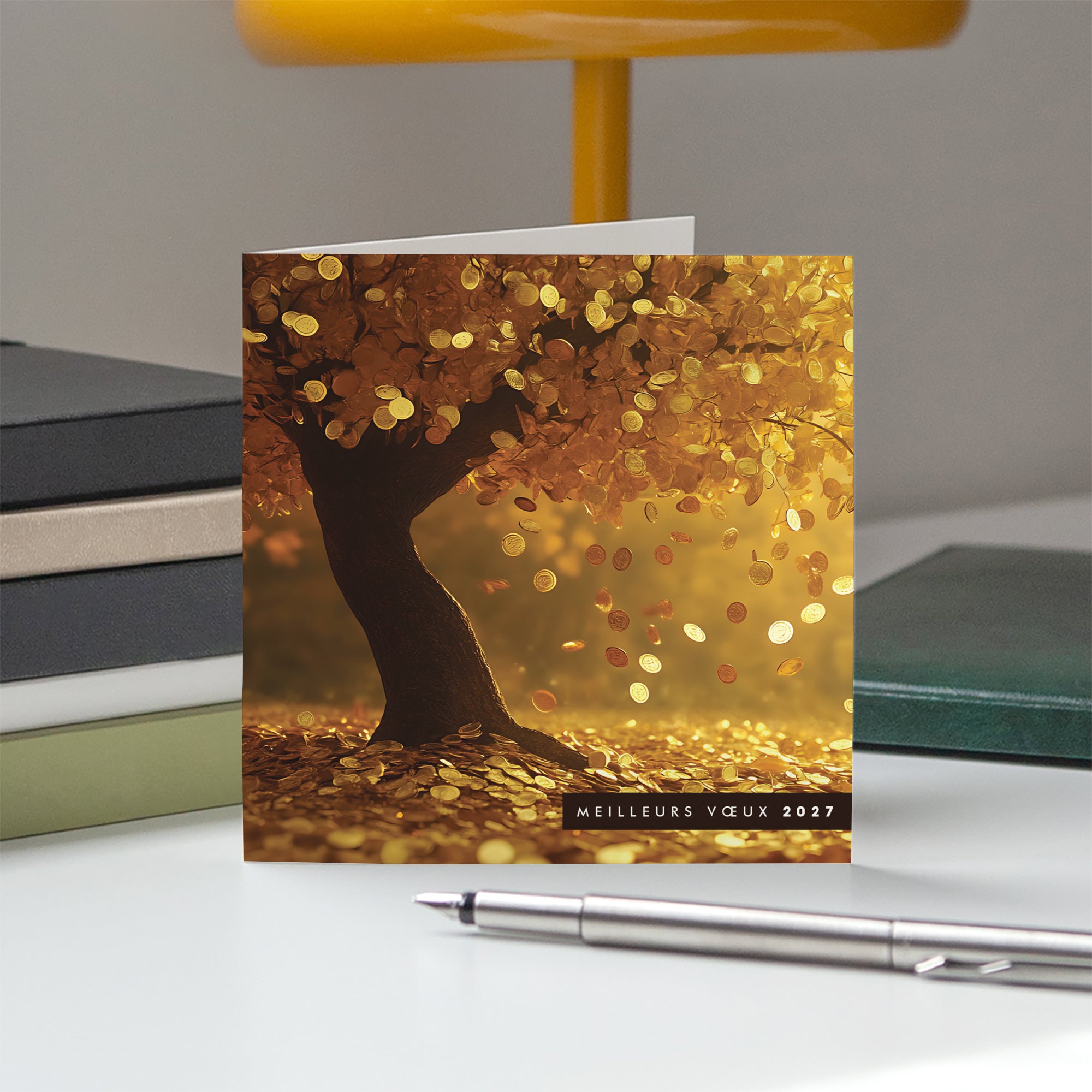L'Arbre des Réussites | Vœux professionnels • Carte de voeux • Carrée pliable photo N° 5
