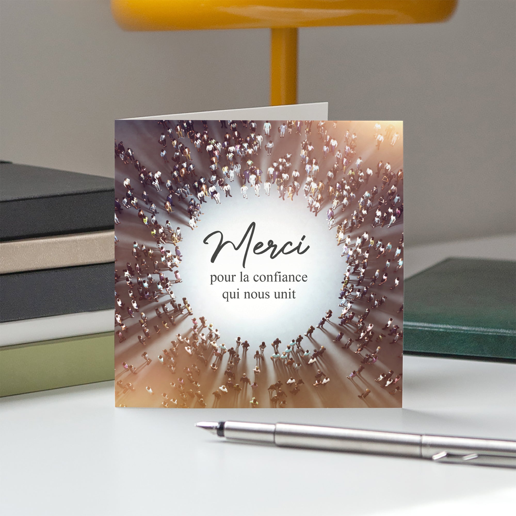 Au Cœur de la Confiance | Vœux professionnels • Carte de voeux • Carrée pliable photo N° 5