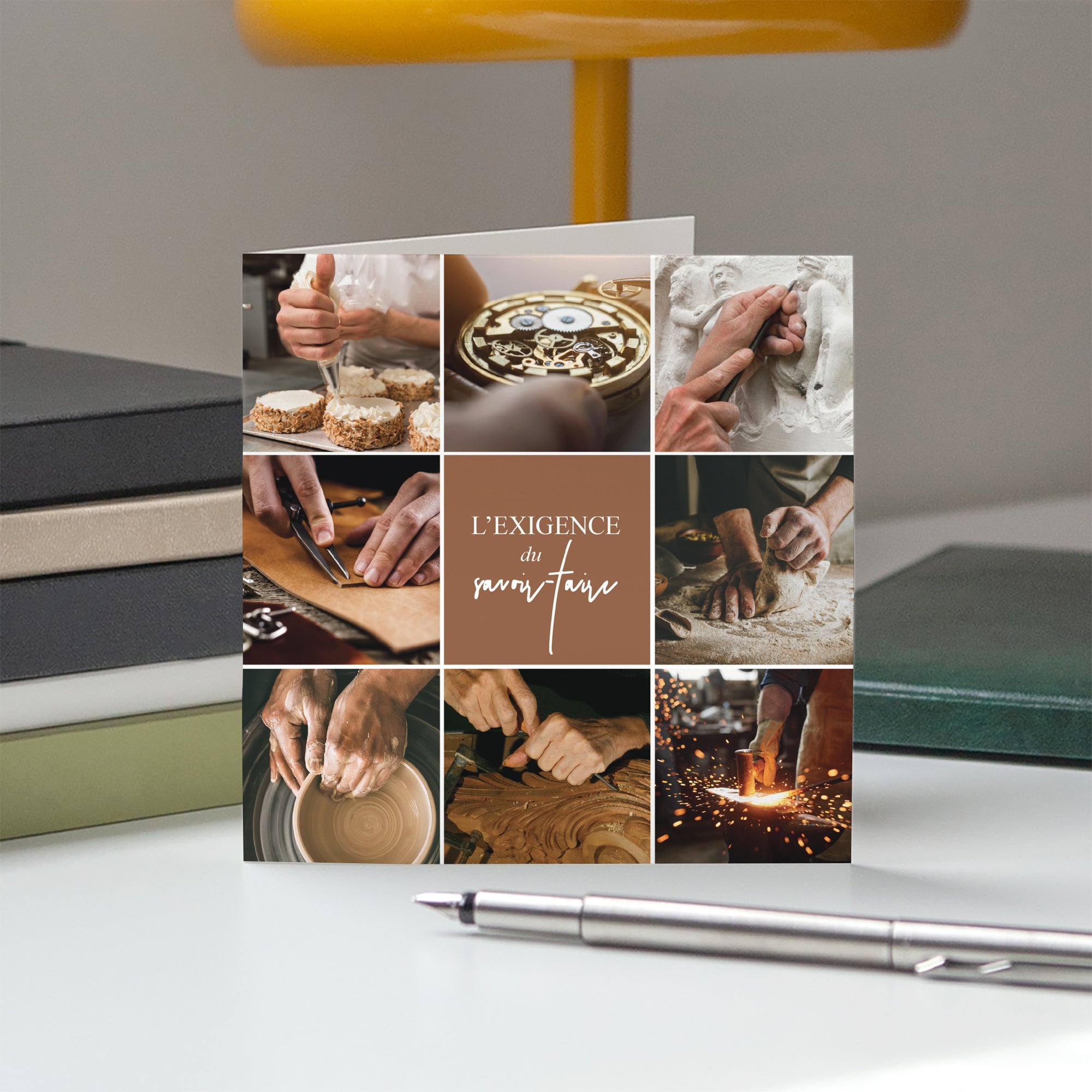 L'Art du Savoir-Faire | Vœux professionnels • Carte de voeux • Carrée pliable photo N° 5