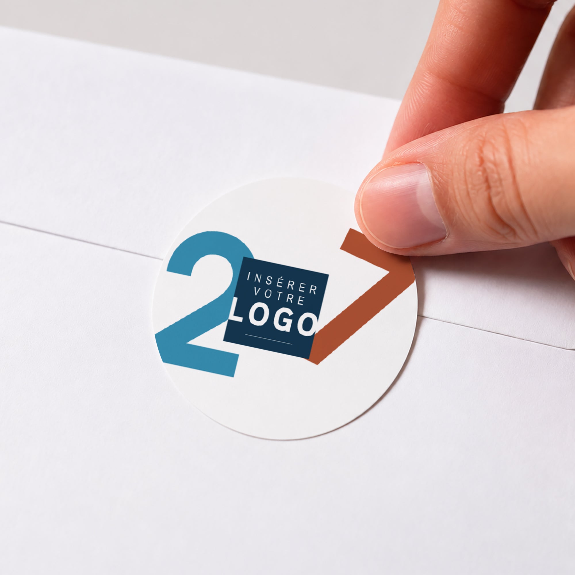 L'Empreinte de l'Innovation | Vœux professionnels • Sticker • Rond photo N° 1