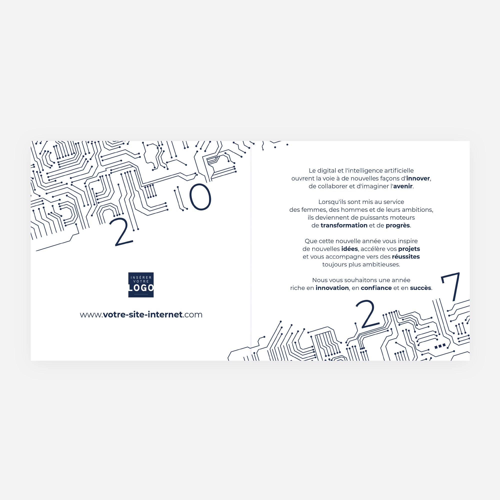 Réinventer les Possibles | Vœux professionnels • Carte de voeux • Carrée pliable photo N° 2