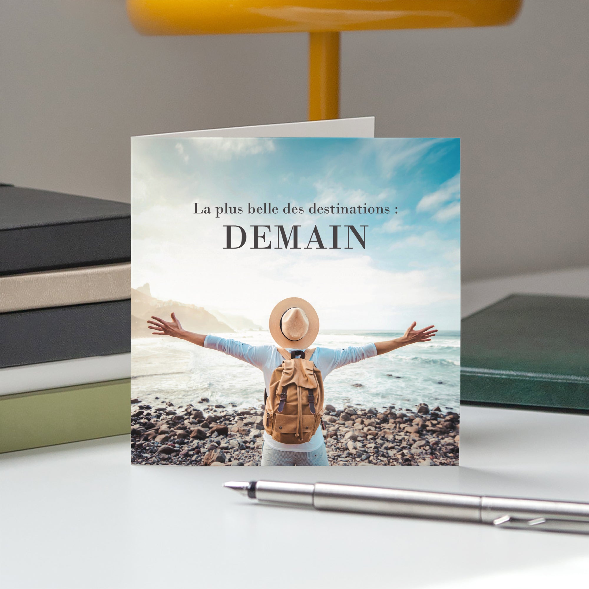Destination Demain | Vœux professionnels • Carte de voeux • Carrée pliable photo N° 5