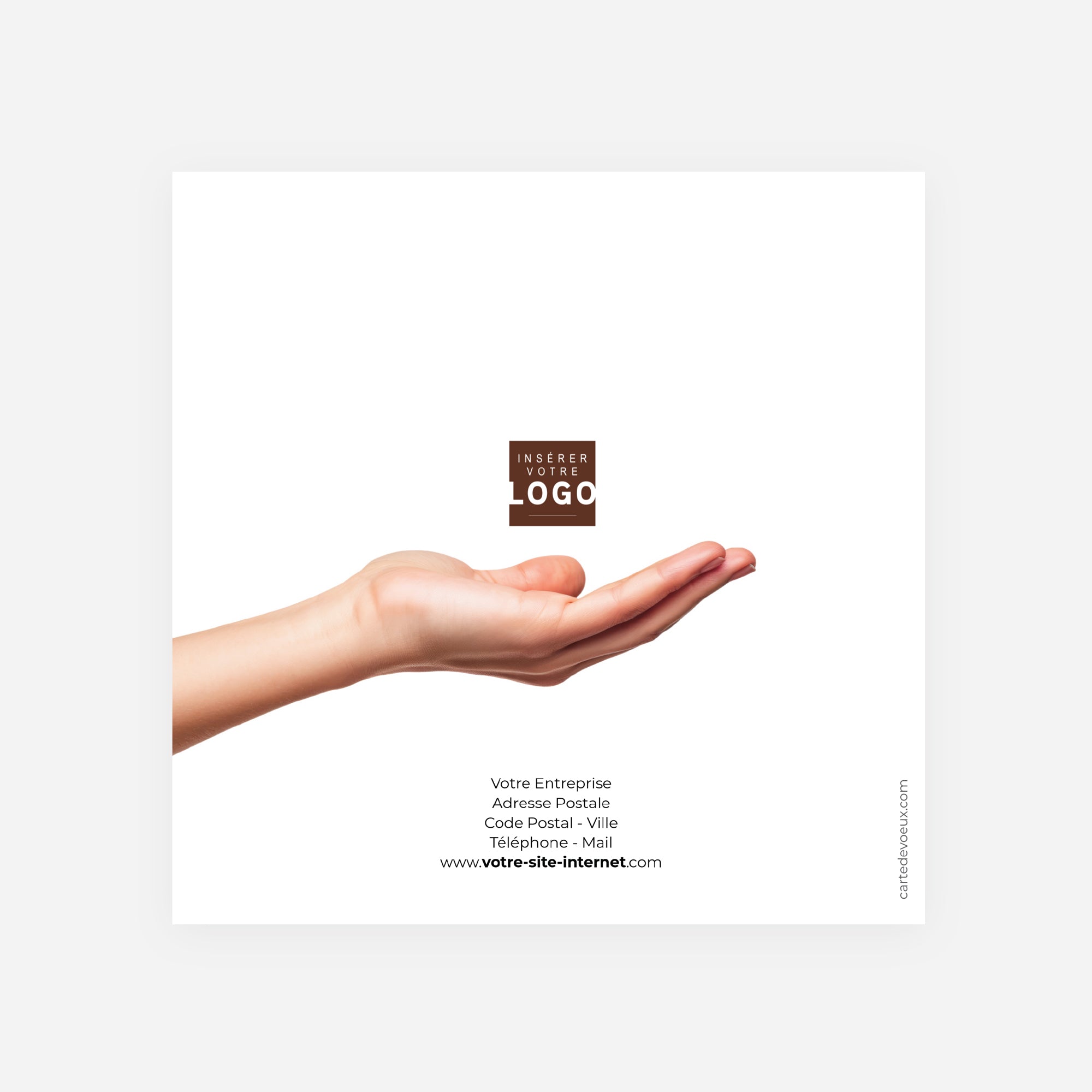 Au Cœur de l'Humain | Vœux professionnels • Carte de voeux • Carrée pliable photo N° 3