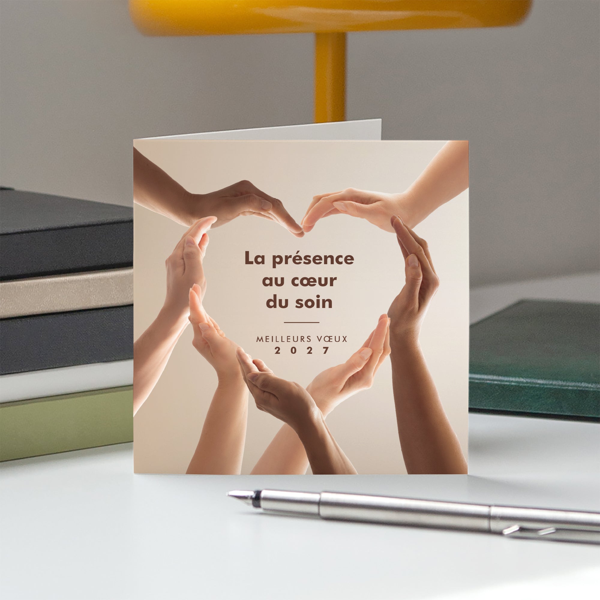 Au Cœur de l'Humain | Vœux professionnels • Carte de voeux • Carrée pliable photo N° 5