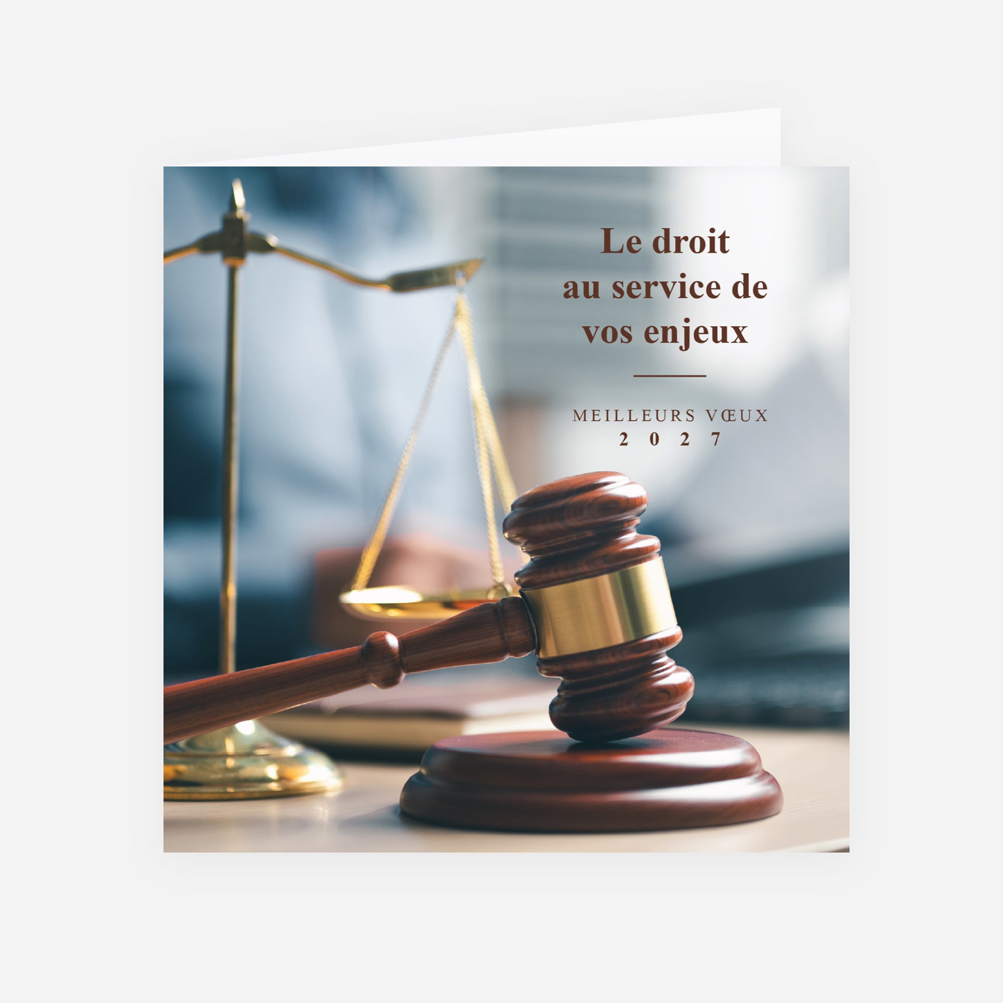 Le Juste Équilibre | Vœux professionnels • Carte de voeux • Carrée pliable photo N° 1