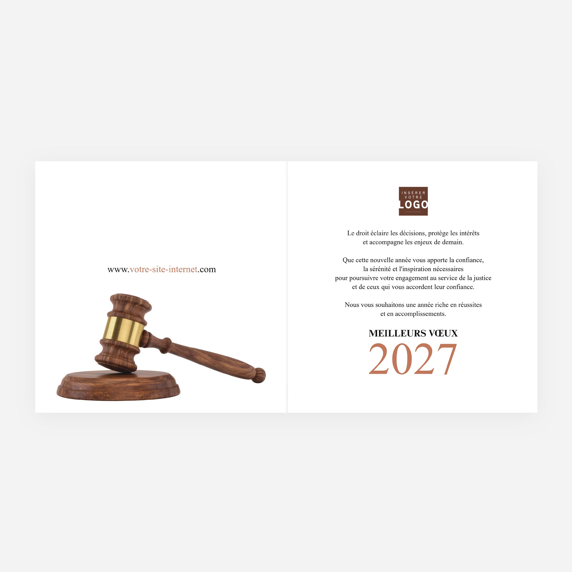 Le Juste Équilibre | Vœux professionnels • Carte de voeux • Carrée pliable photo N° 2