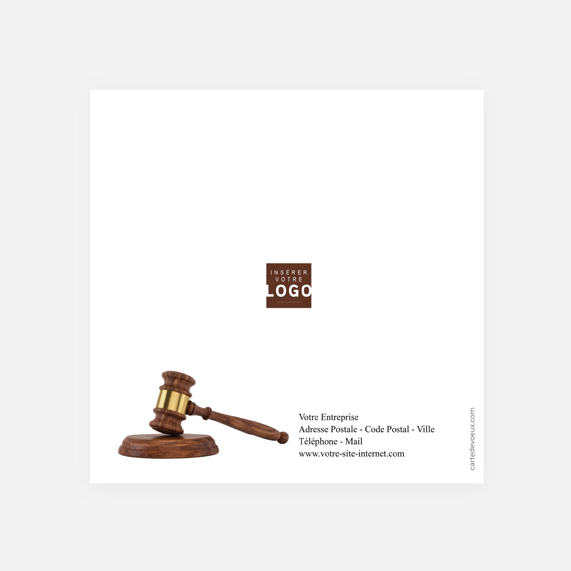 Le Juste Équilibre | Vœux professionnels • Carte de voeux • Carrée pliable photo N° 3