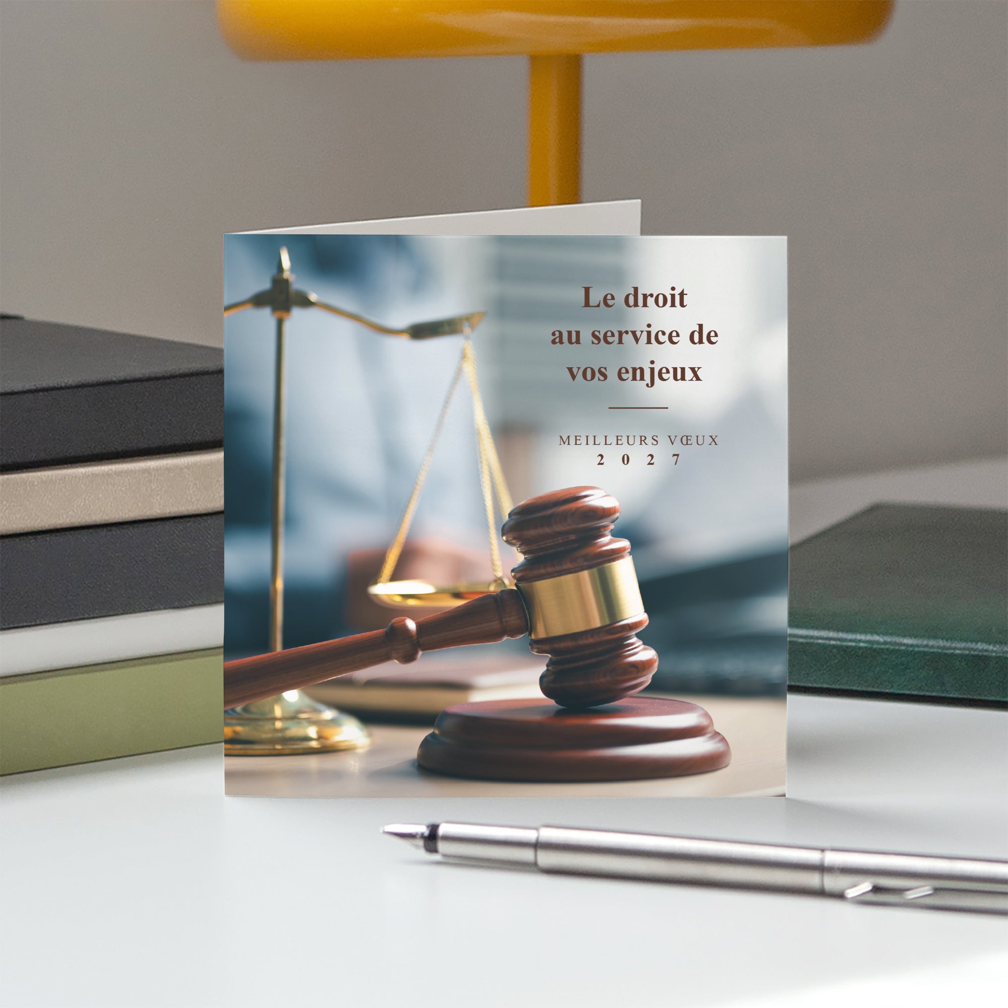 Le Juste Équilibre | Vœux professionnels • Carte de voeux • Carrée pliable photo N° 5