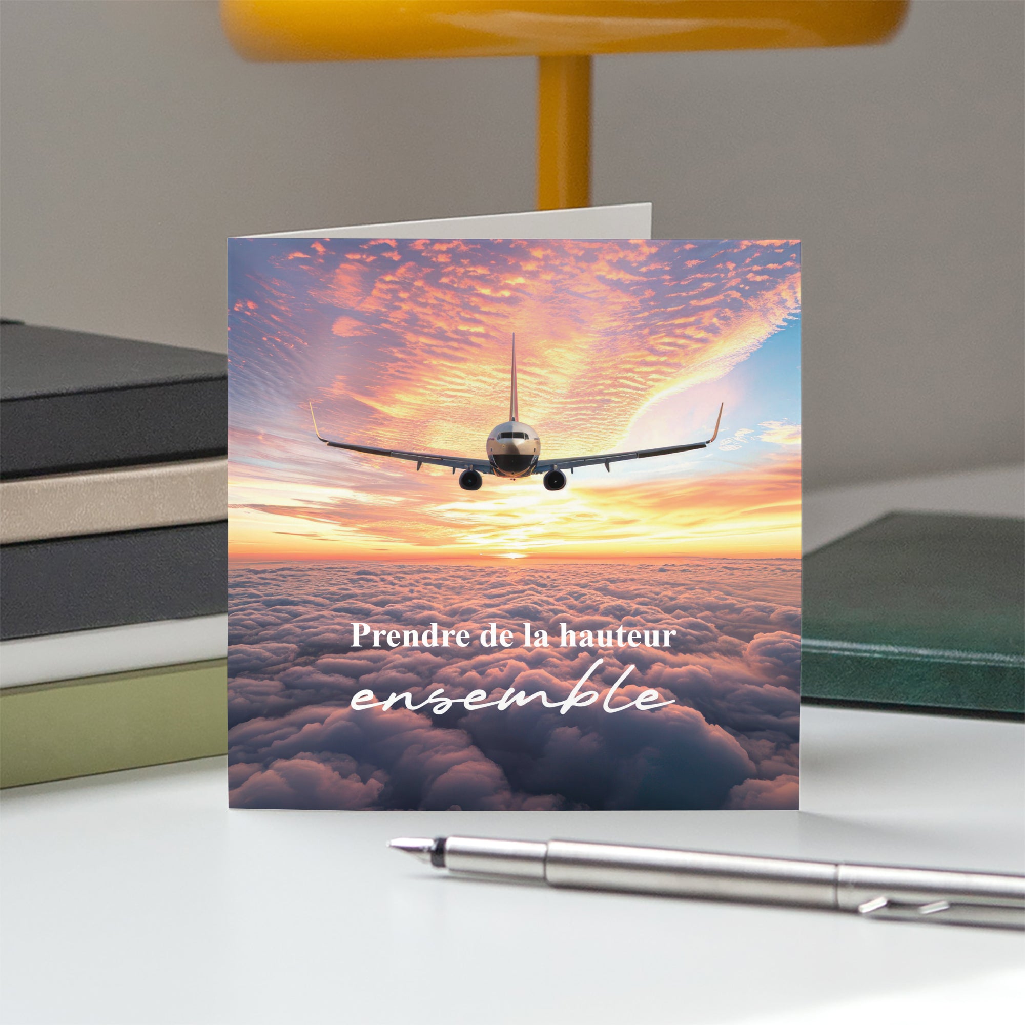 L'Ascension | Vœux professionnels • Carte de voeux • Carrée pliable photo N° 5