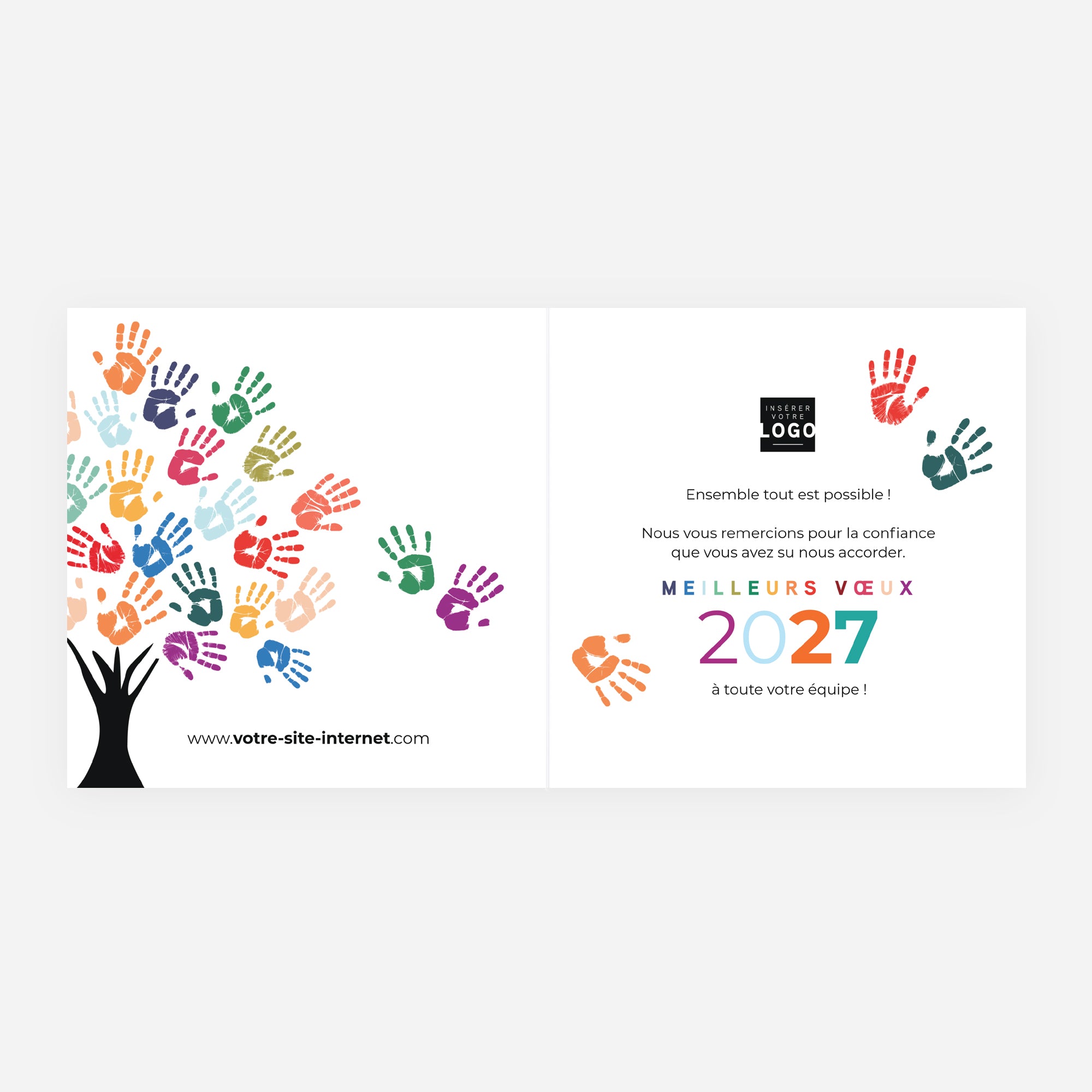 L’Arbre des Talents | Vœux professionnels • Carte de voeux • Carrée pliable photo N° 2