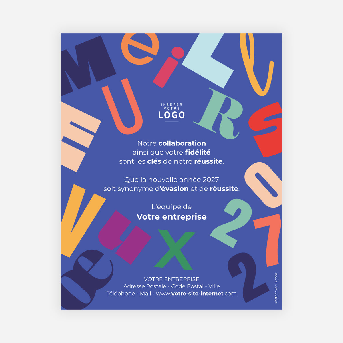 Vœux en Couleurs | Vœux professionnels • Carte virtuelle • eCard Image photo N° 1